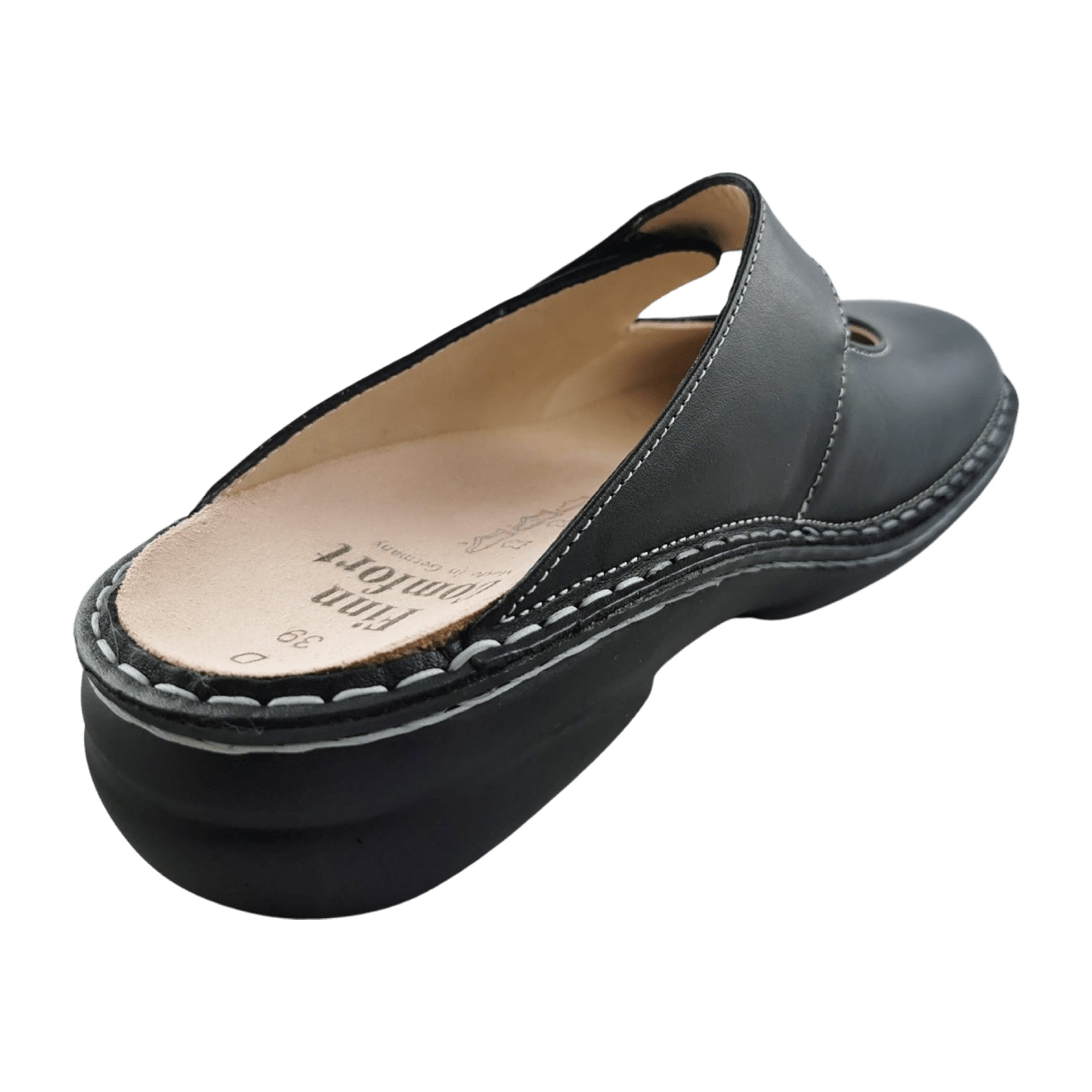 Finn Comfort Stanford Women's Comfort Clogs, Sleek Black