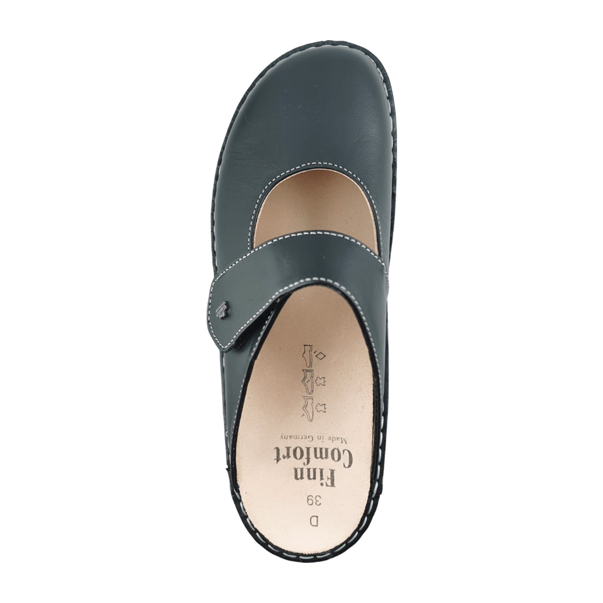 Finn Comfort Stanford Women's Comfort Clogs, Sleek Black