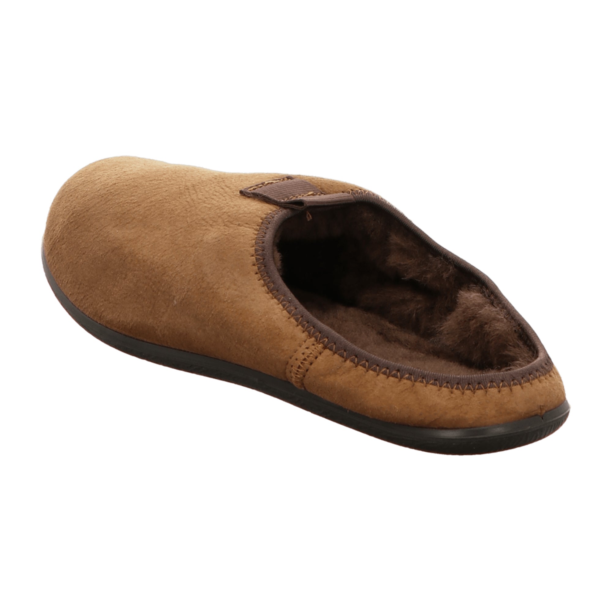 Ecco Easy Men's Slippers - Warm Grey Lined Footwear in Brown