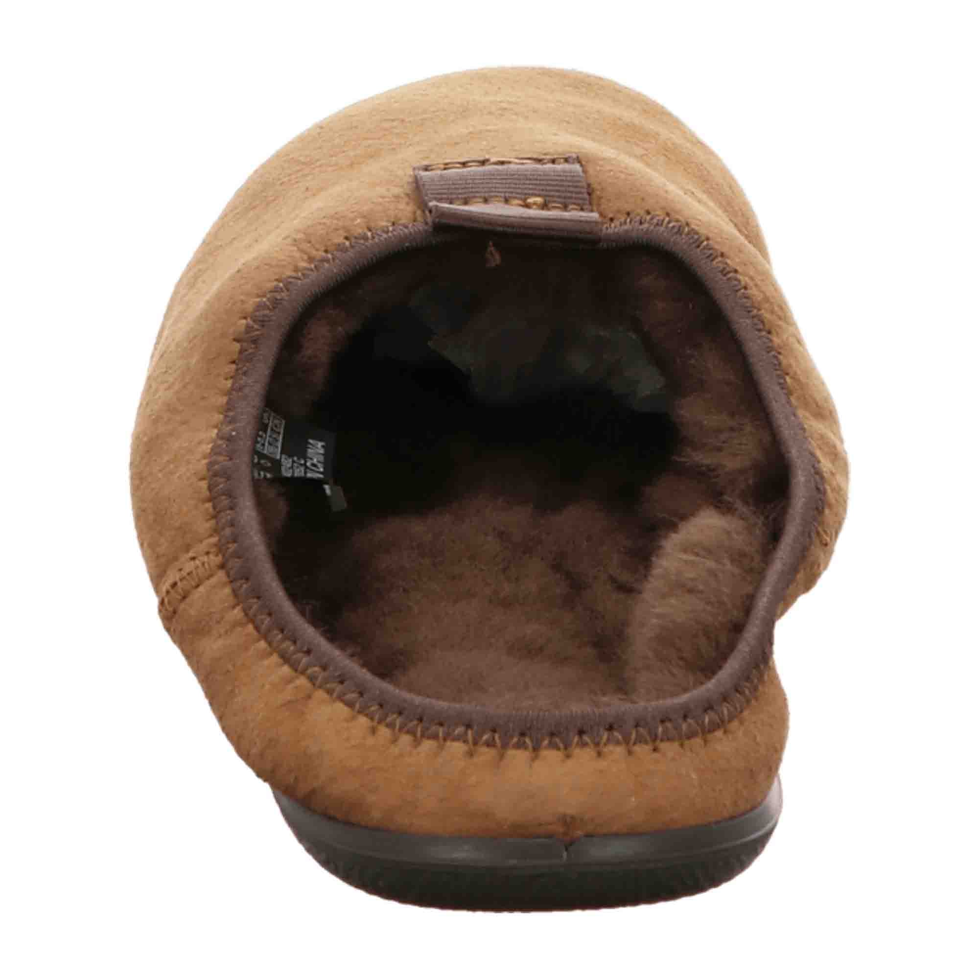 Ecco Easy Men's Slippers - Warm Grey Lined Footwear in Brown