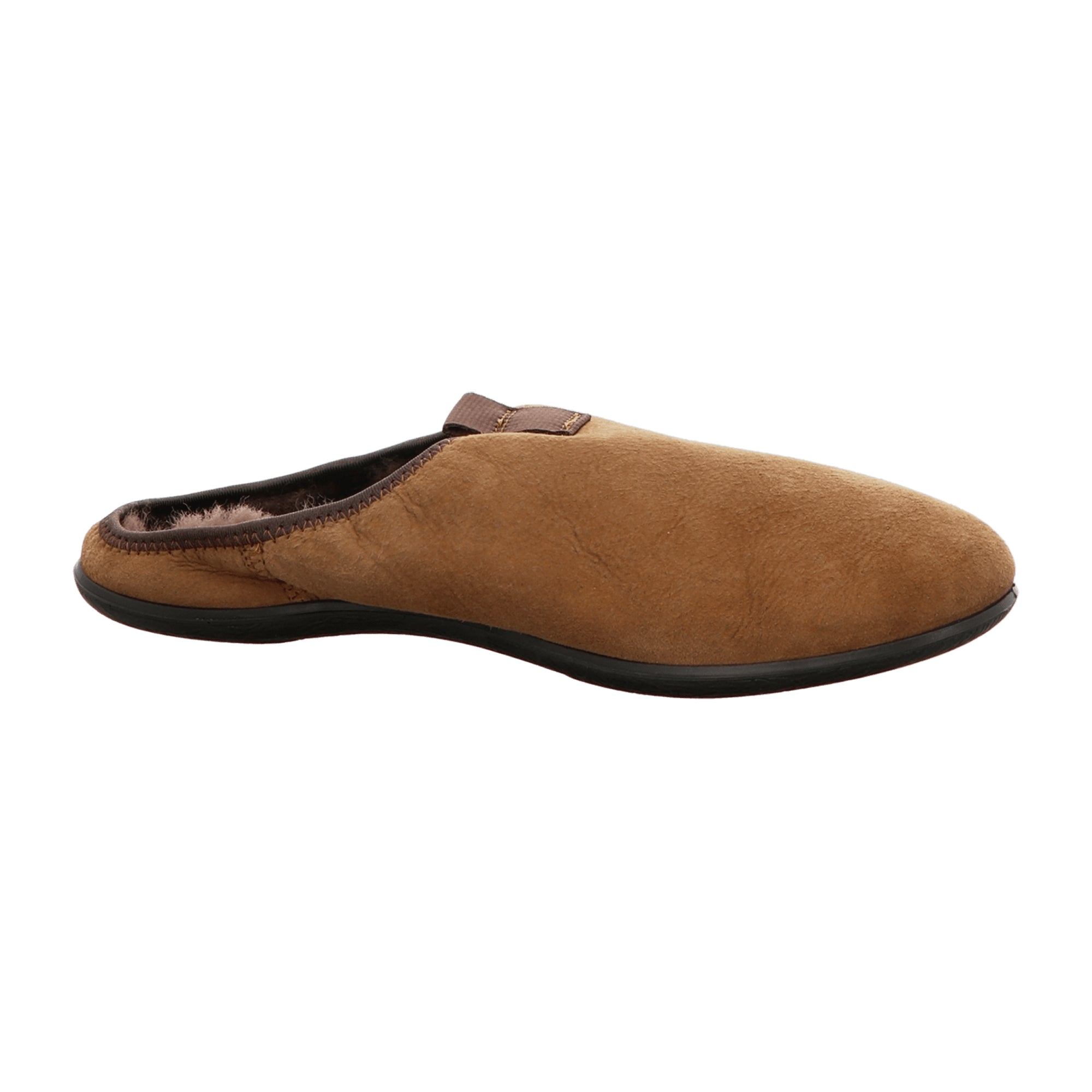 Ecco Easy Men's Slippers - Warm Grey Lined Footwear in Brown