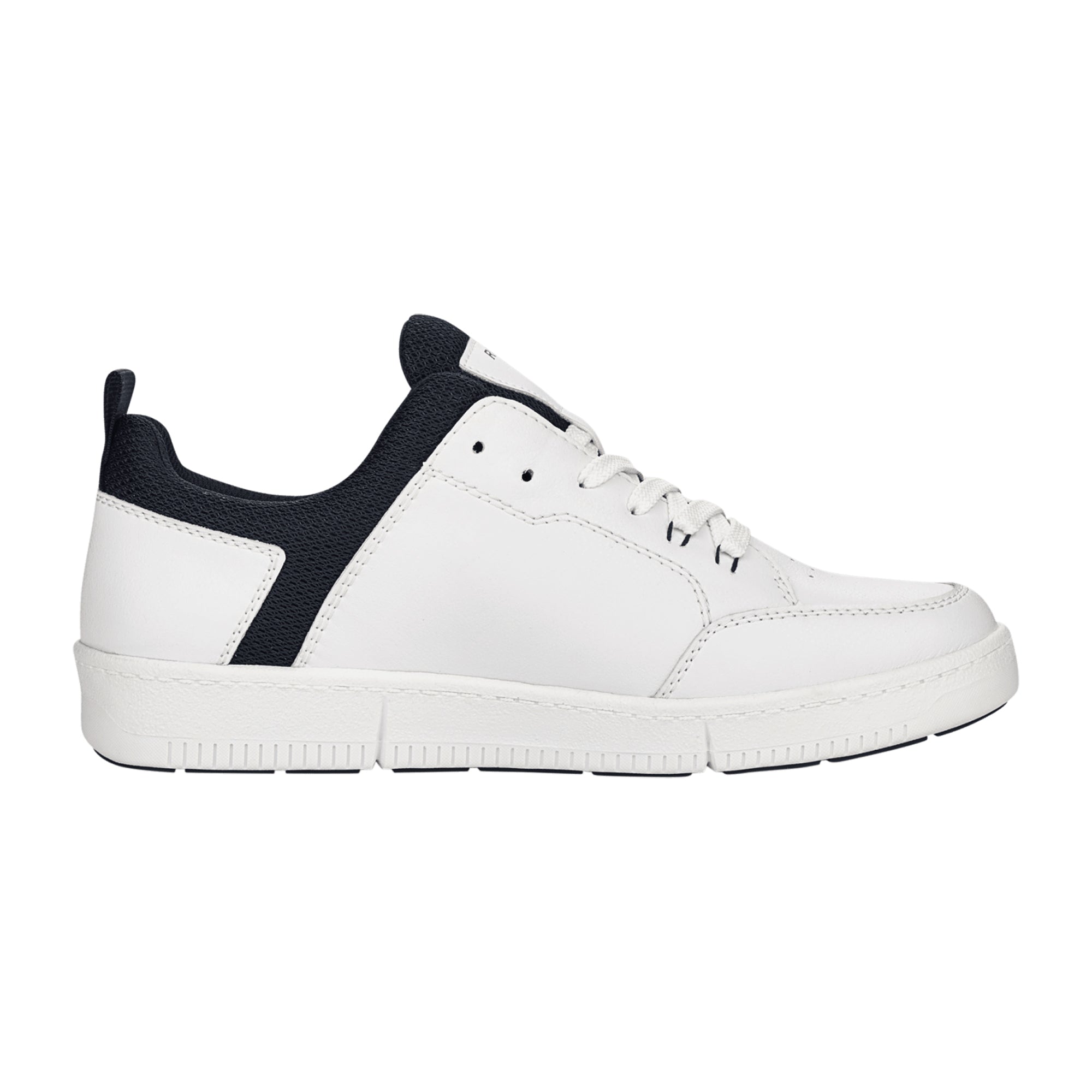 Rieker Men's White Leather Lace-Up Casual Shoes