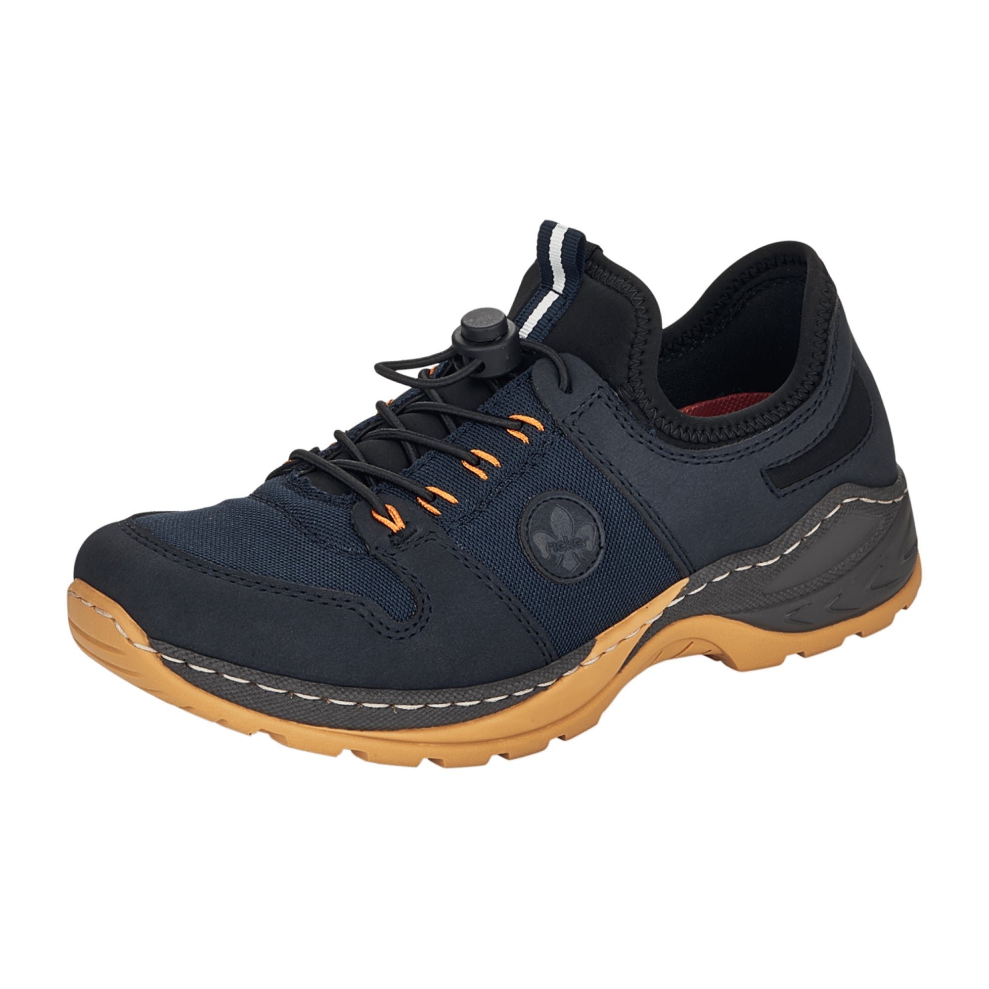Rieker Women's Blue Slip-On Shoes with Shock-Absorbing Sole and Comfort Fit