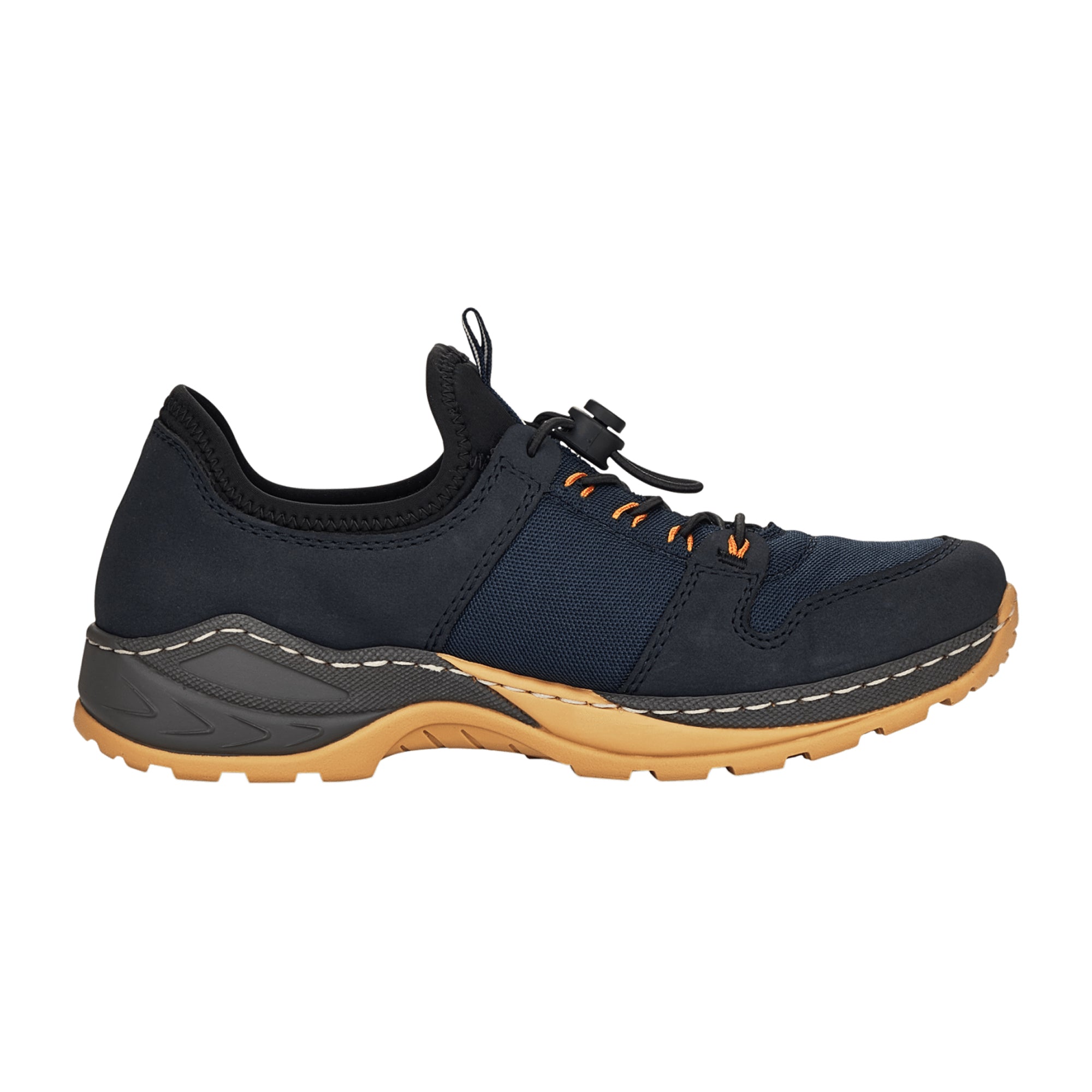 Rieker Women's Blue Slip-On Shoes with Shock-Absorbing Sole and Comfort Fit