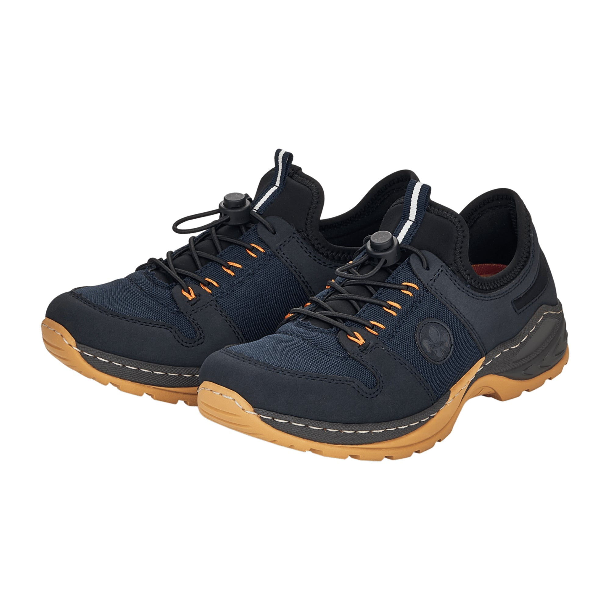 Rieker Women's Blue Slip-On Shoes with Shock-Absorbing Sole and Comfort Fit