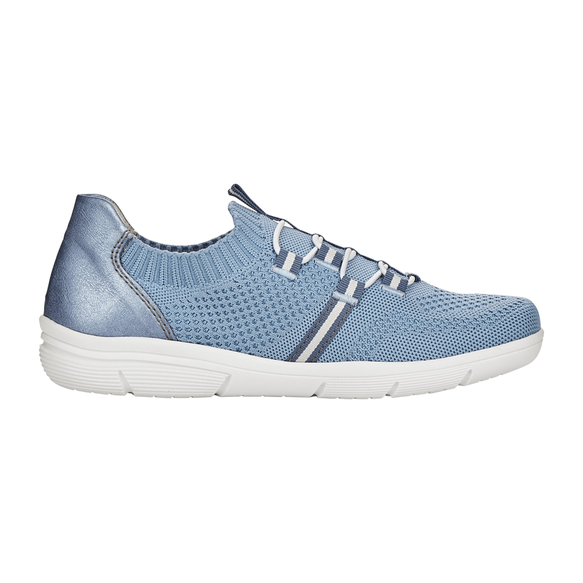 Rieker Women's Casual Blue Slip-On Shoes Lightweight Shock-Absorbing Sole