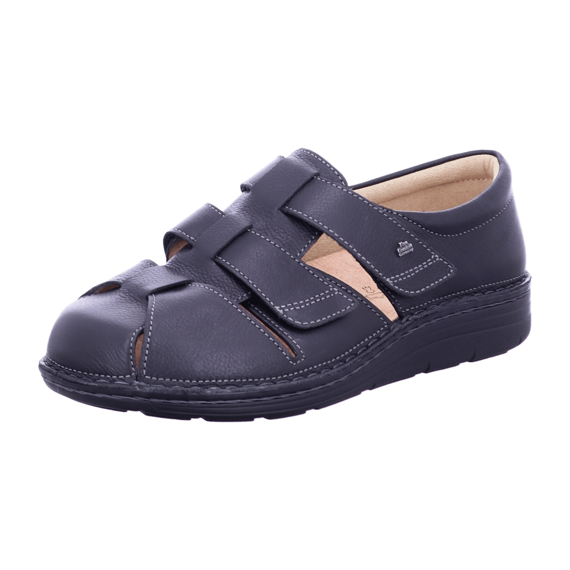 Finn Comfort Prophylaxe Plus Men's Therapeutic Shoes, Durable Black Leather