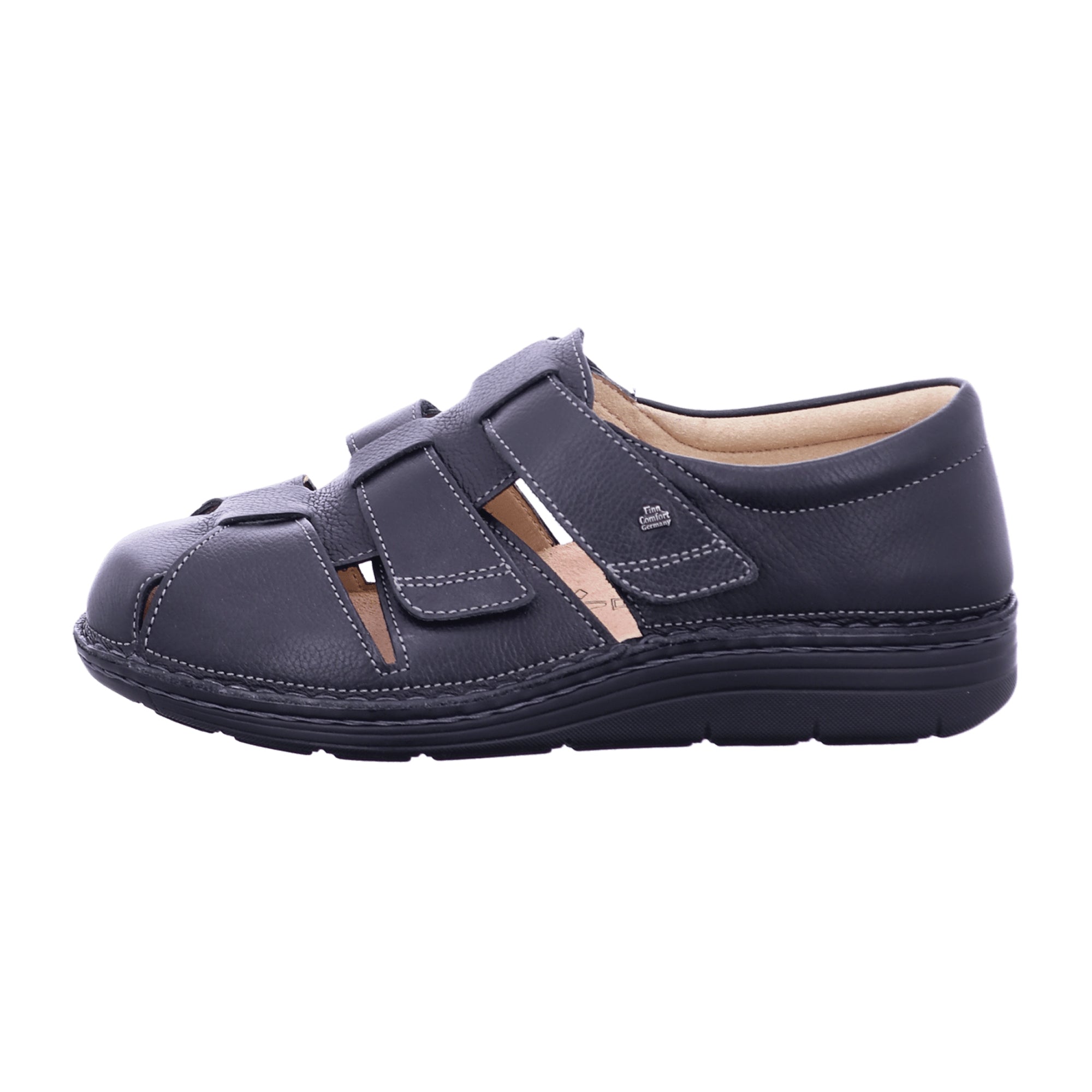 Finn Comfort Prophylaxe Plus Men's Therapeutic Shoes, Durable Black Leather