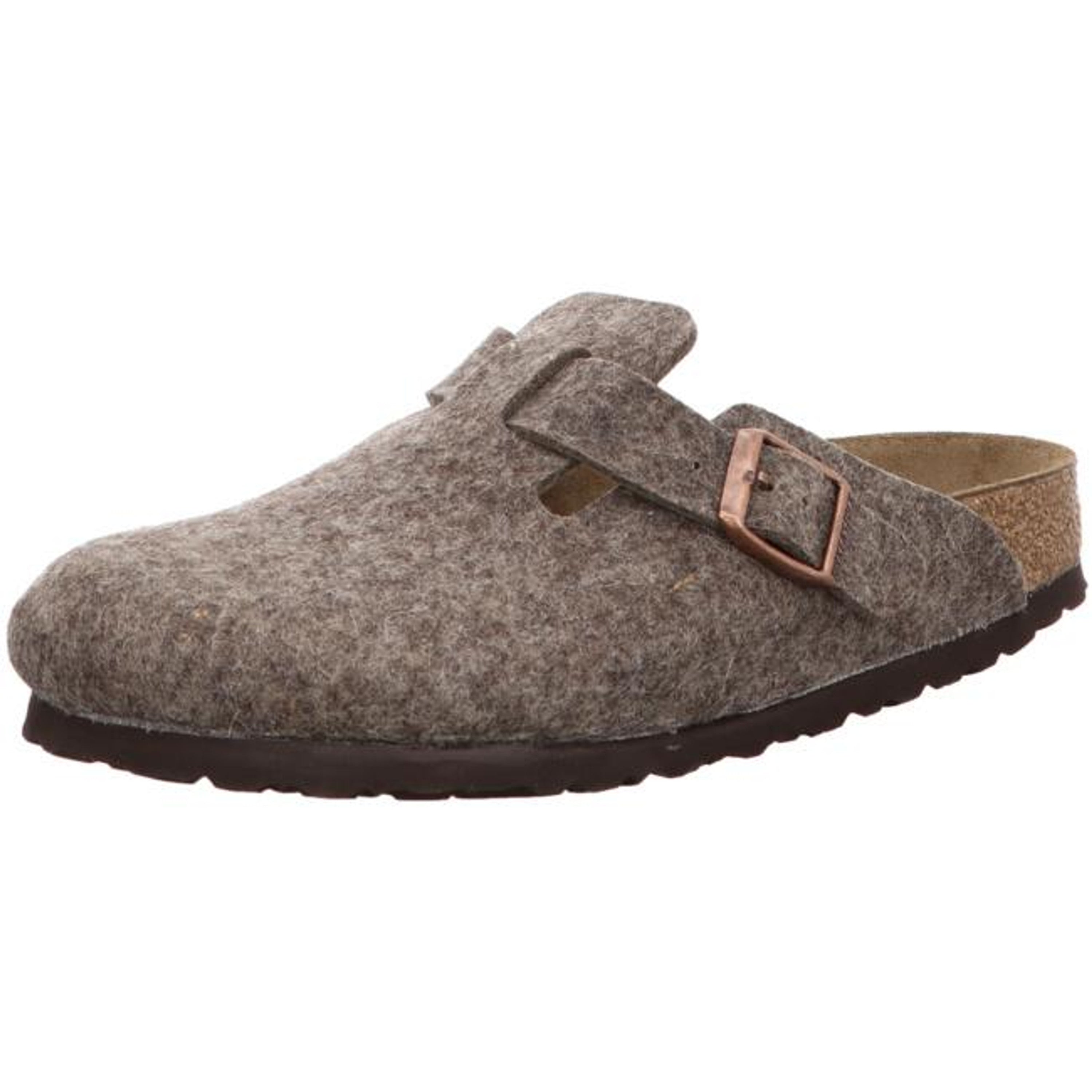 Birkenstock Boston Cocoa Felt Mules Mens Slippers Sandal Clogs Wool narrow - Bartel-Shop