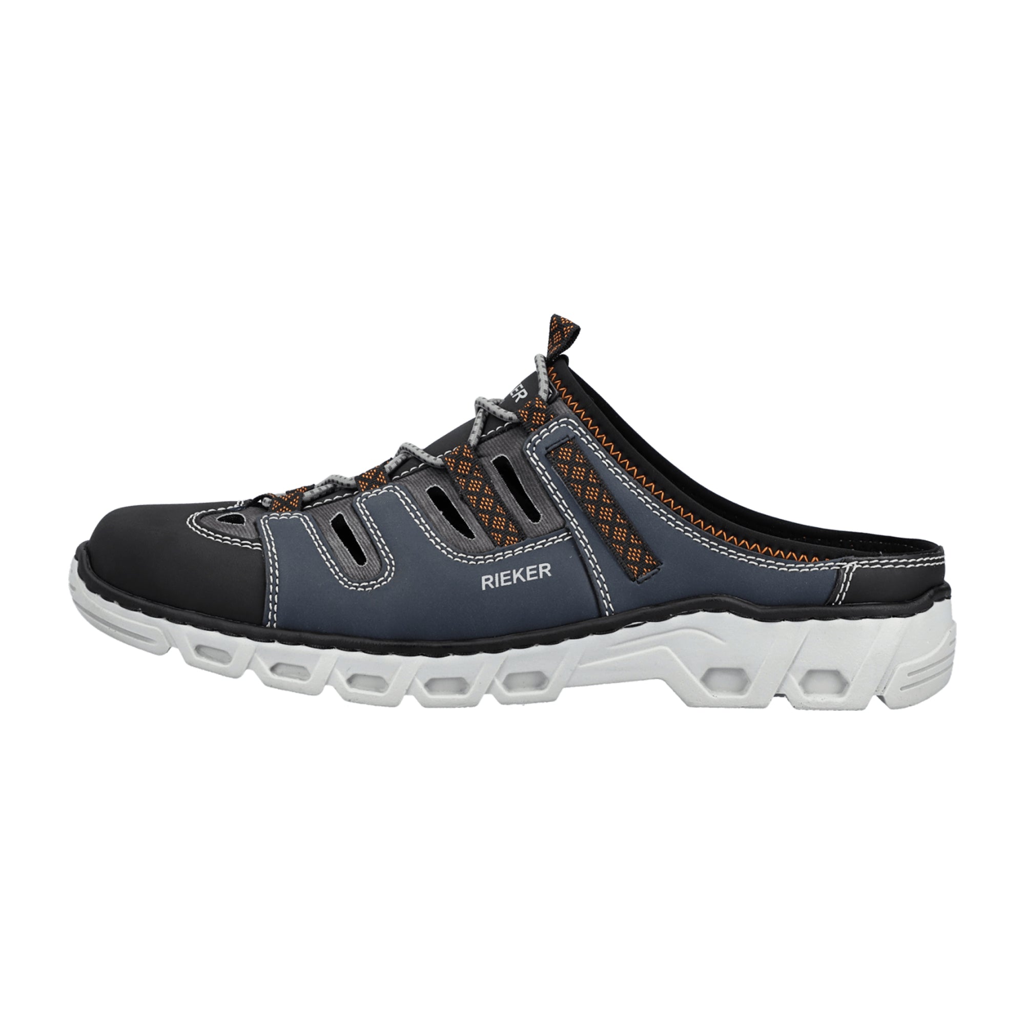 Rieker Men's Blue Clog Shoes Comfortable Slip-On Lightweight Shock Absorbing Sole