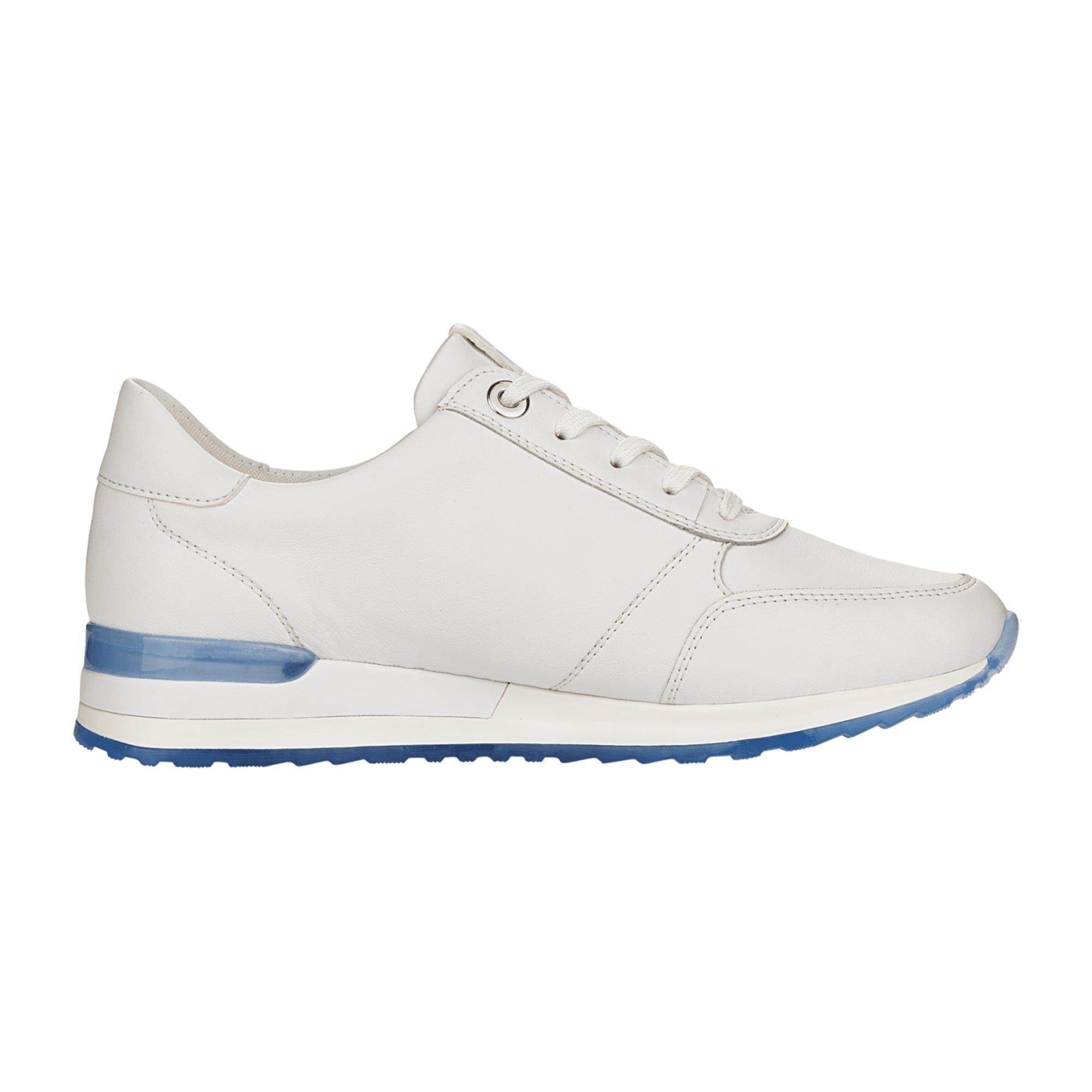 Remonte Women's White Low Sneaker Leather Synthetic Lace-Up Ankle High