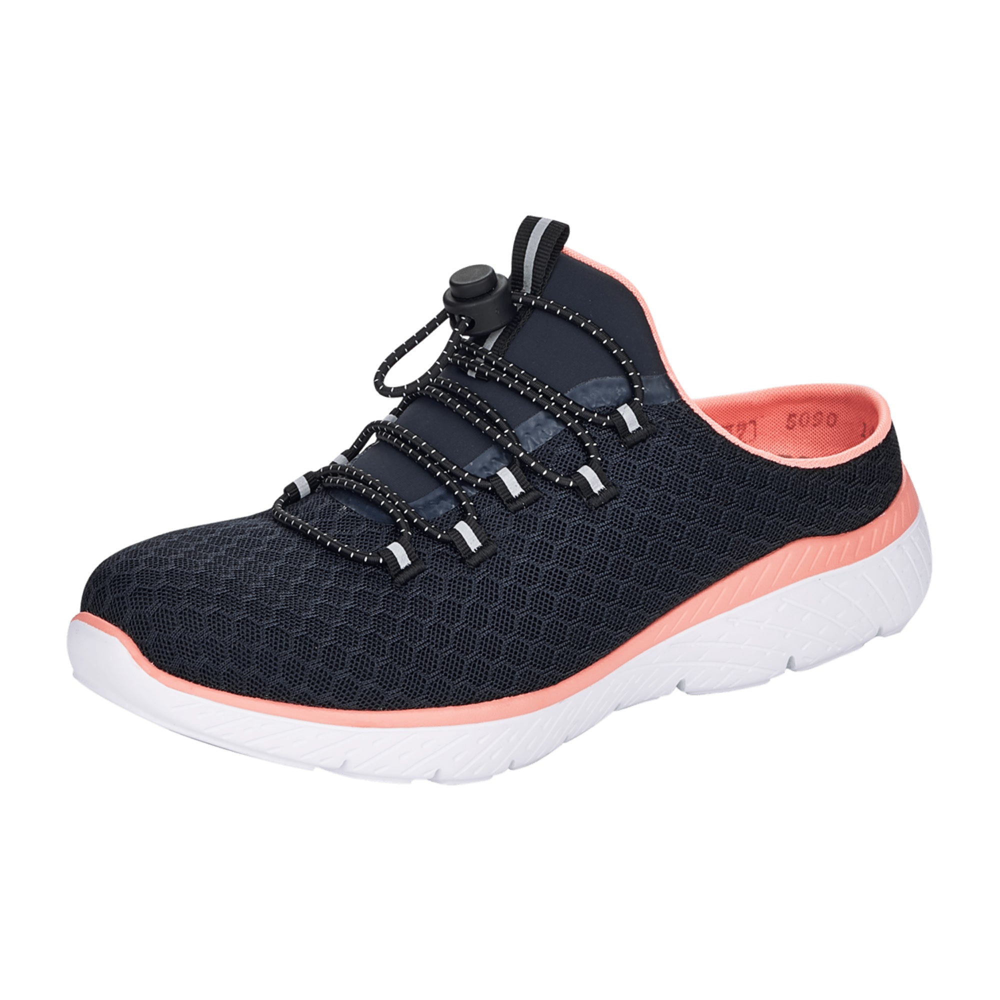 Rieker M5090-14 Women's Blue Slip-On Shoes with Flexible Sole and Comfort Fit