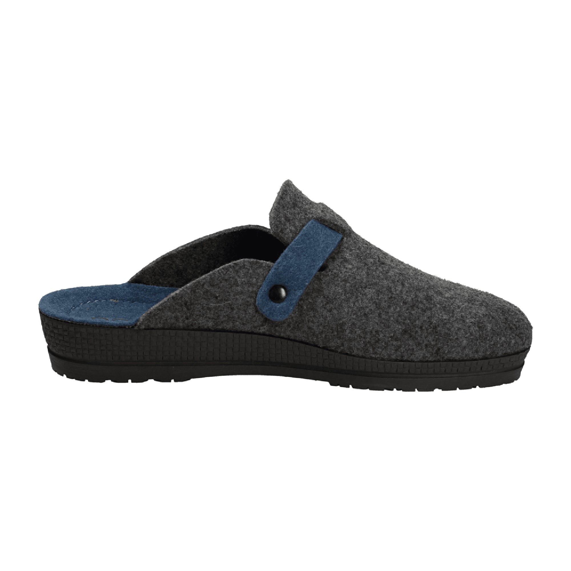 Rohde Men's Gray Slippers Comfortable Felt Warm Lined Slip-On Shoes