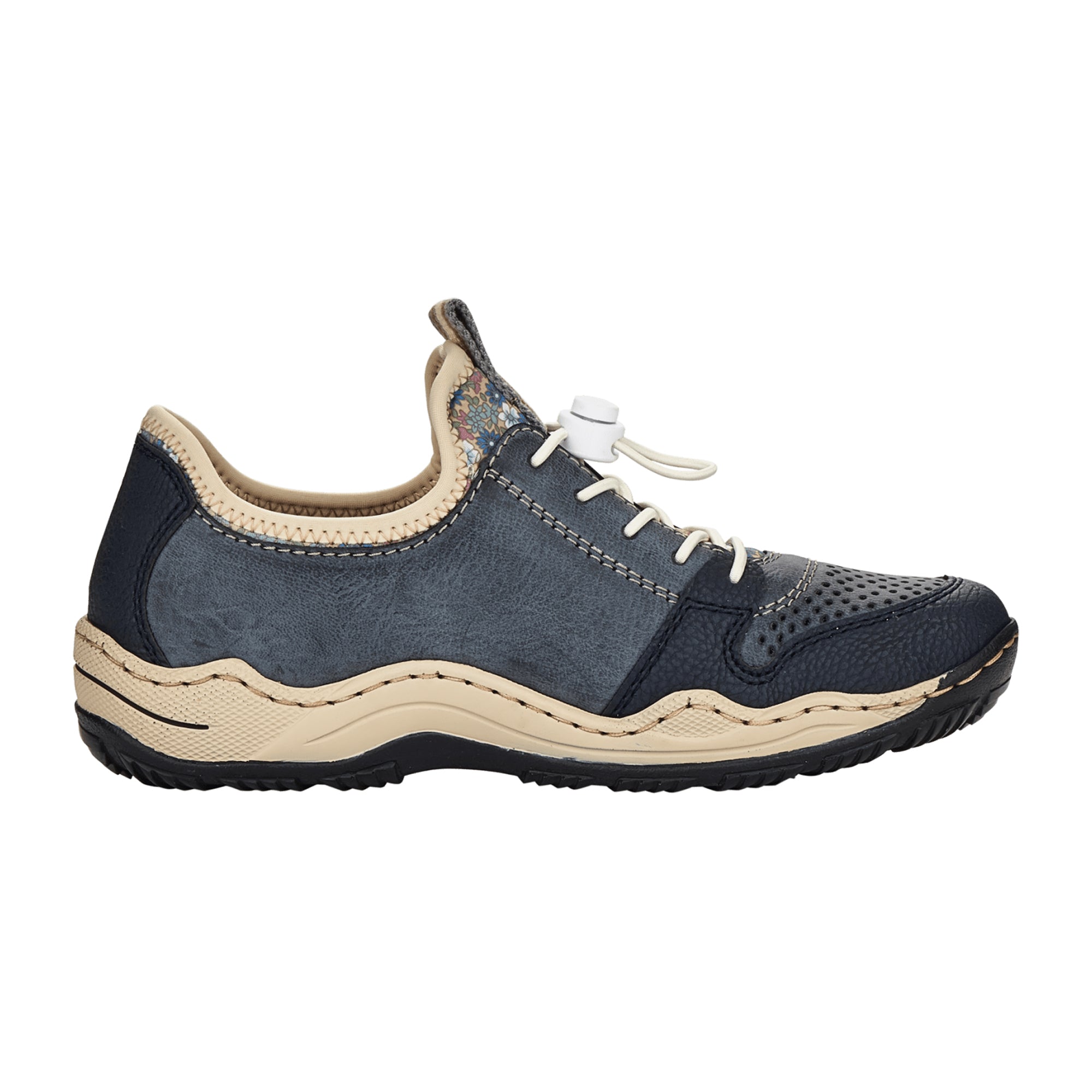 Rieker Women's Blue Casual Slip-On Shoes with Comfort Sole and Easy Fit