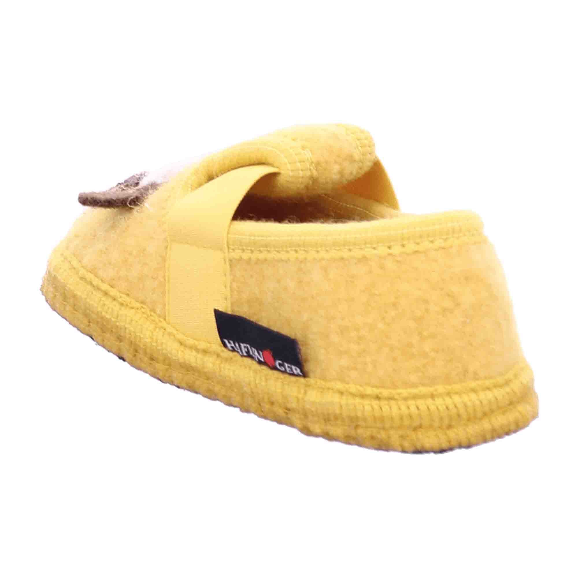 Haflinger Kids' Slipper Pets - Cozy, Durable Yellow Footwear