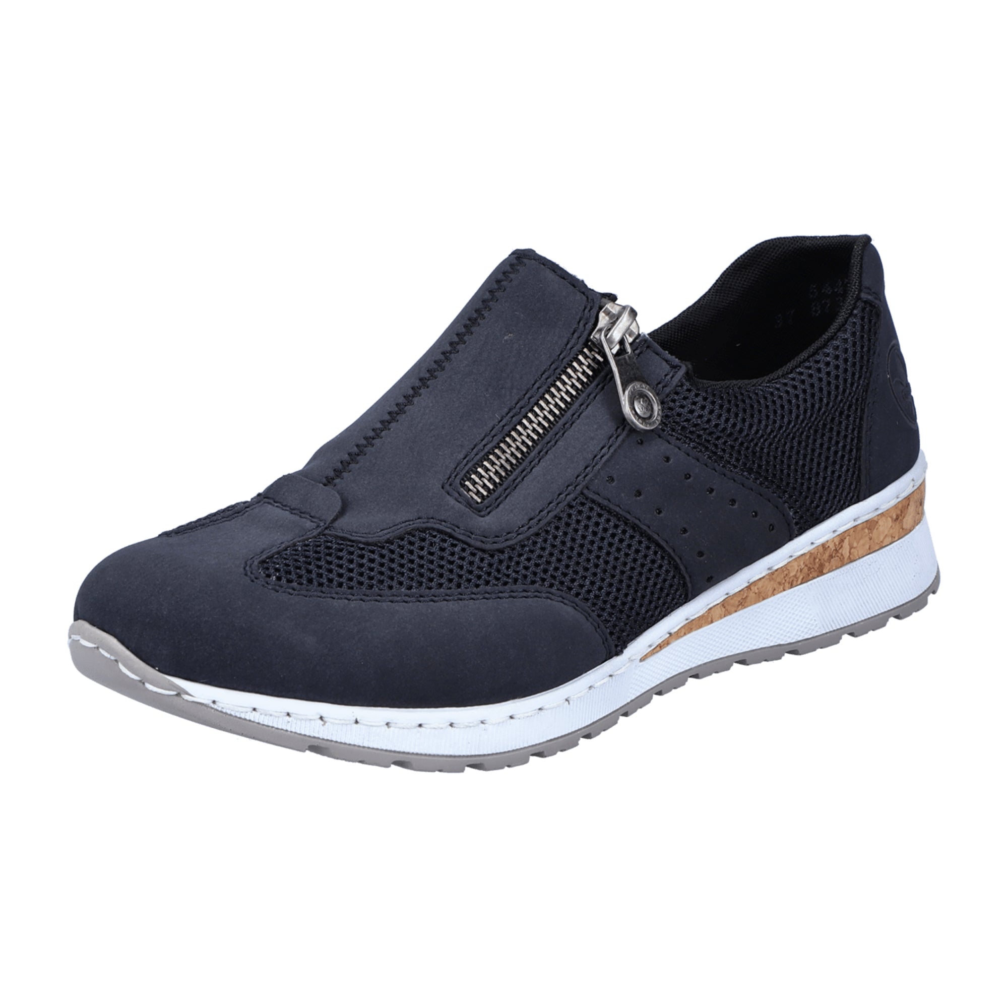 Rieker Blue Women's Slip-On Shoes with Comfort Sole and Removable Insole