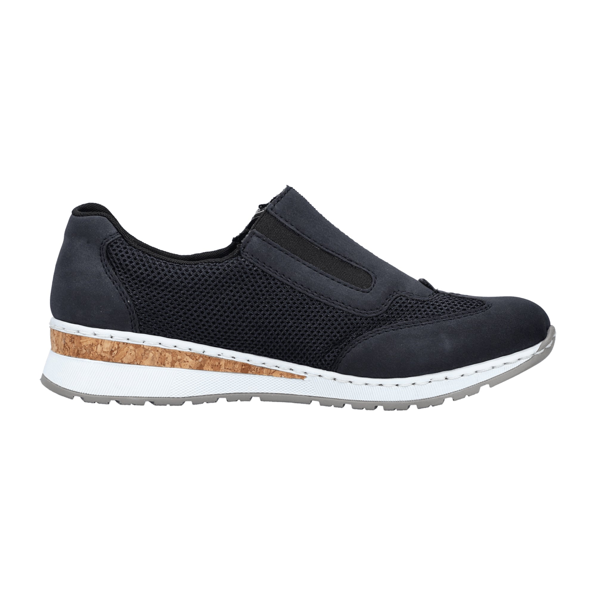 Rieker Blue Women's Slip-On Shoes with Comfort Sole and Removable Insole
