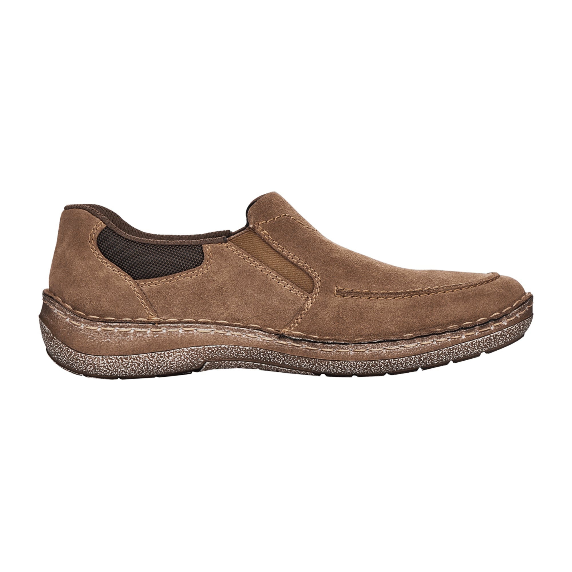 Rieker Brown Slip-On Shoes for Men Comfortable Synthetic Upper Textile Lining - Bartel-Shop