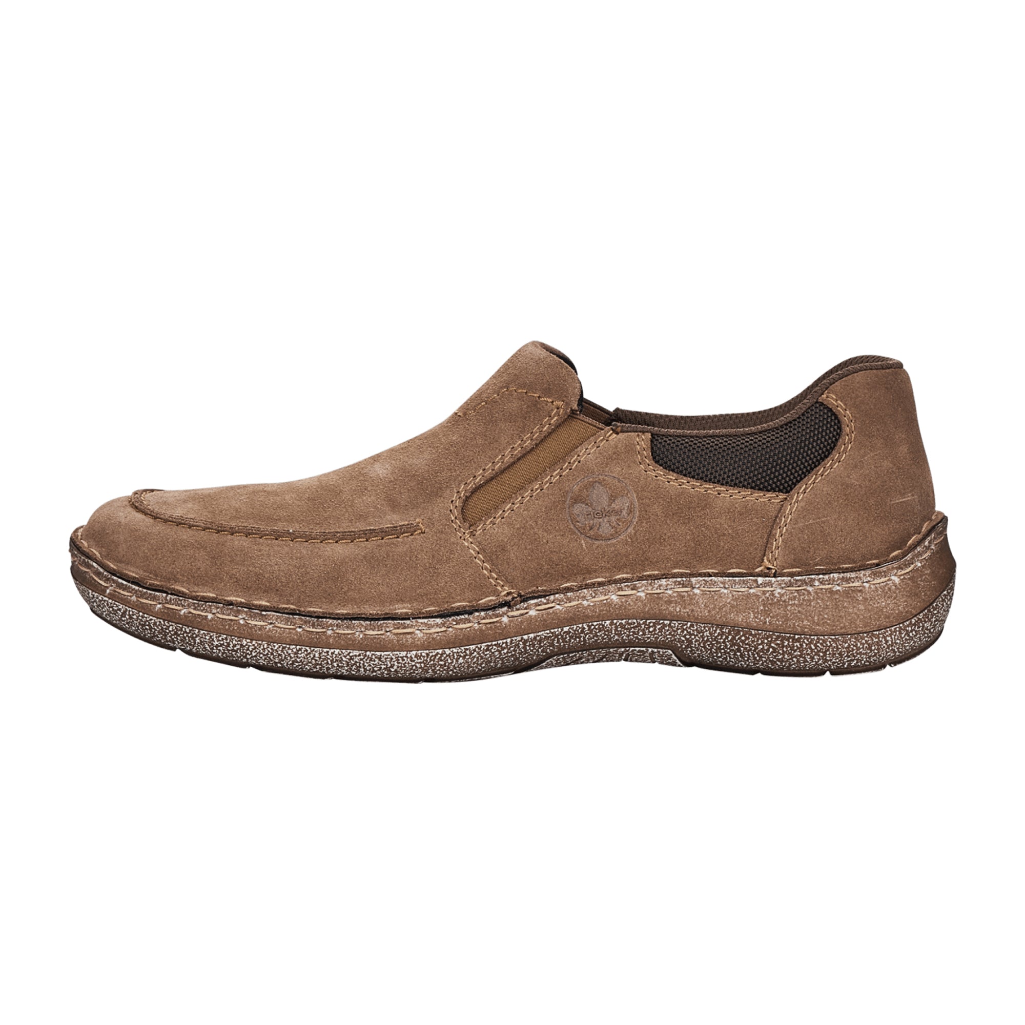 Rieker Brown Slip-On Shoes for Men Comfortable Synthetic Upper Textile Lining - Bartel-Shop