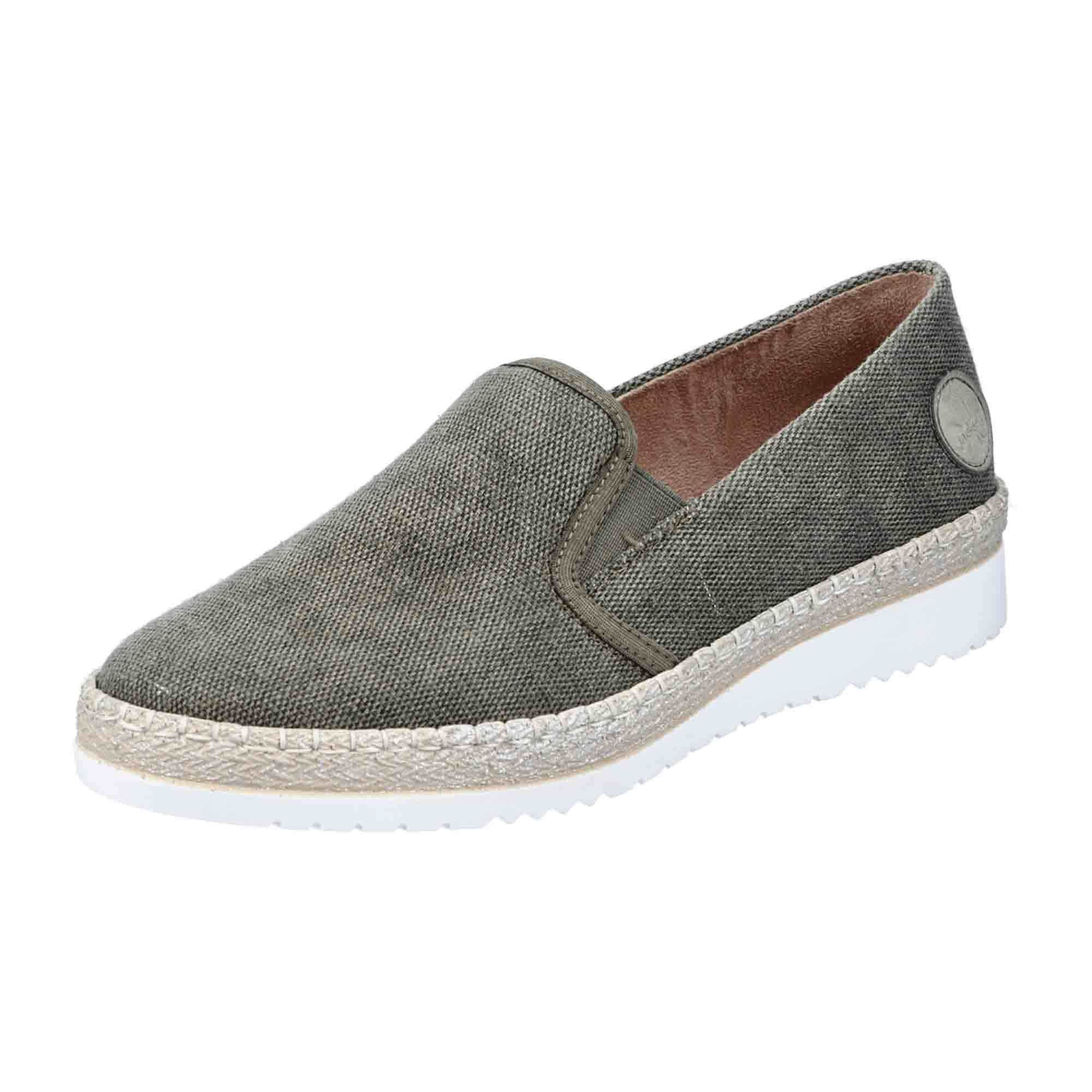 Rieker M926054 M92 Olive Women's Comfortable Ballerinas with Elastic Fit