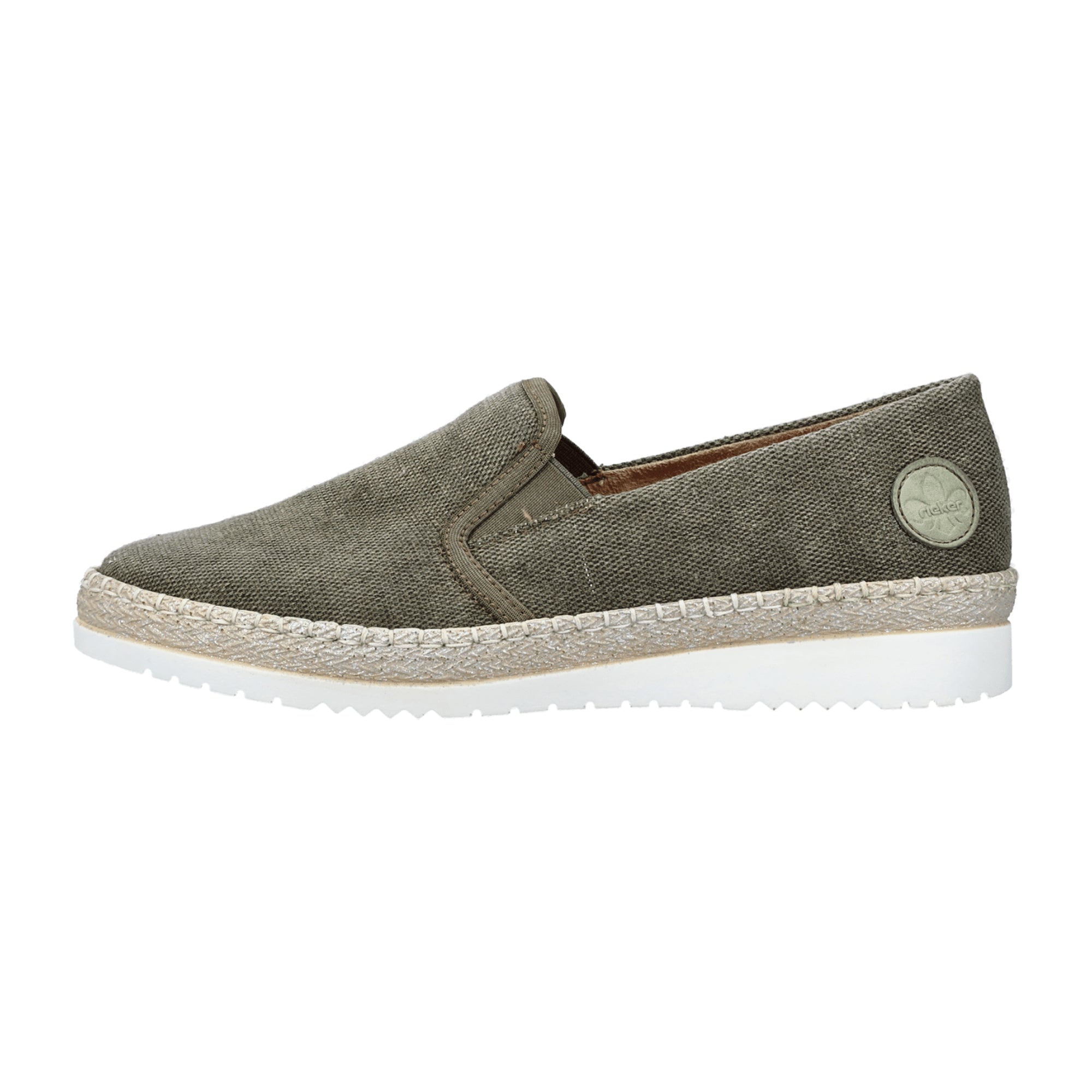 Rieker M926054 M92 Olive Women's Comfortable Ballerinas with Elastic Fit