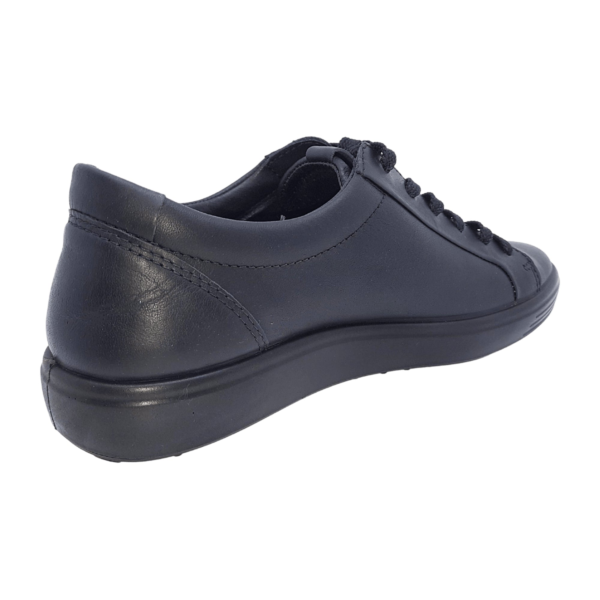 Ecco SOFT 7 Women's Black Leather Sneakers - Comfortable & Durable