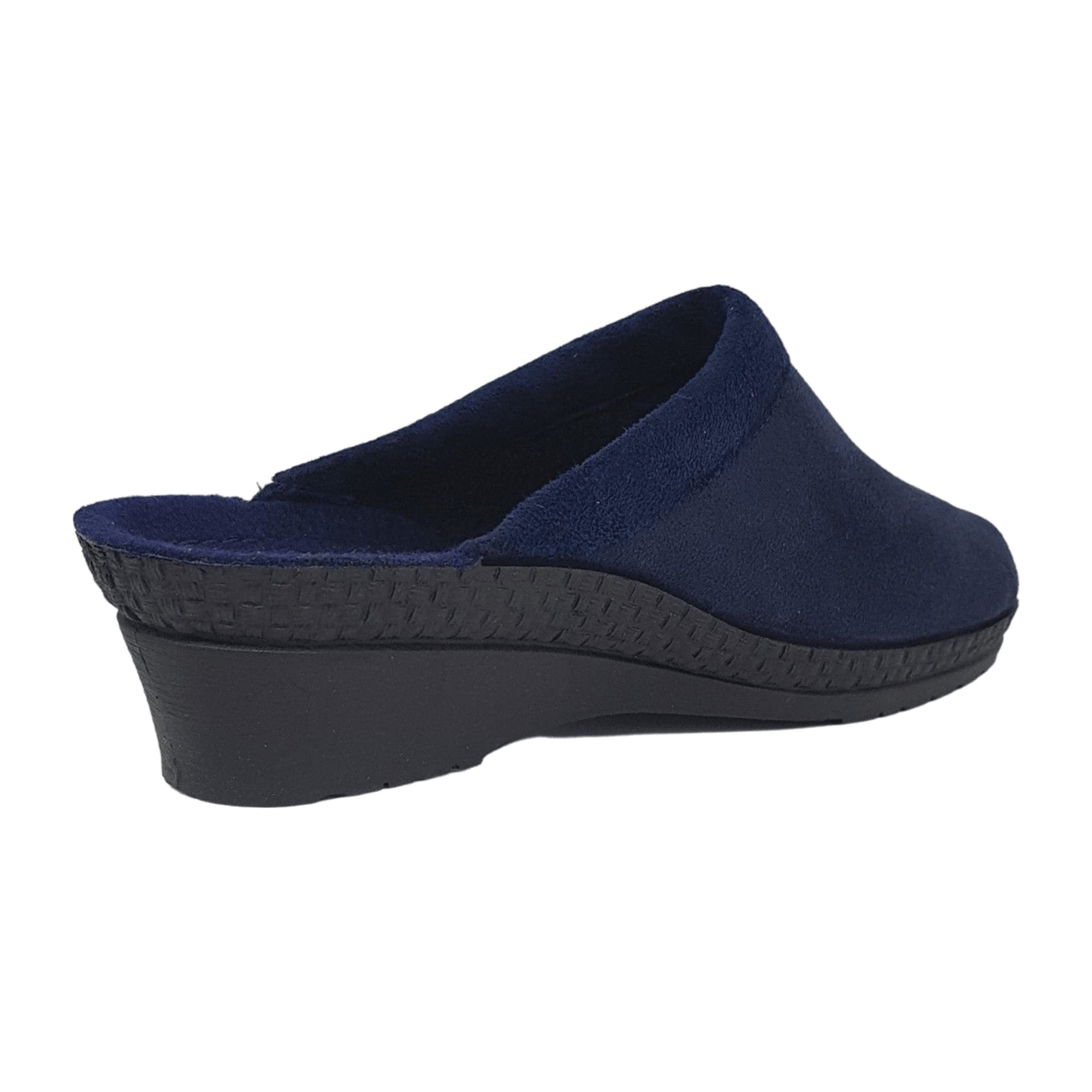 Rohde Women's Blue Slippers, Textile Upper, Wool Insole, Lace-Up, Fall/Winter