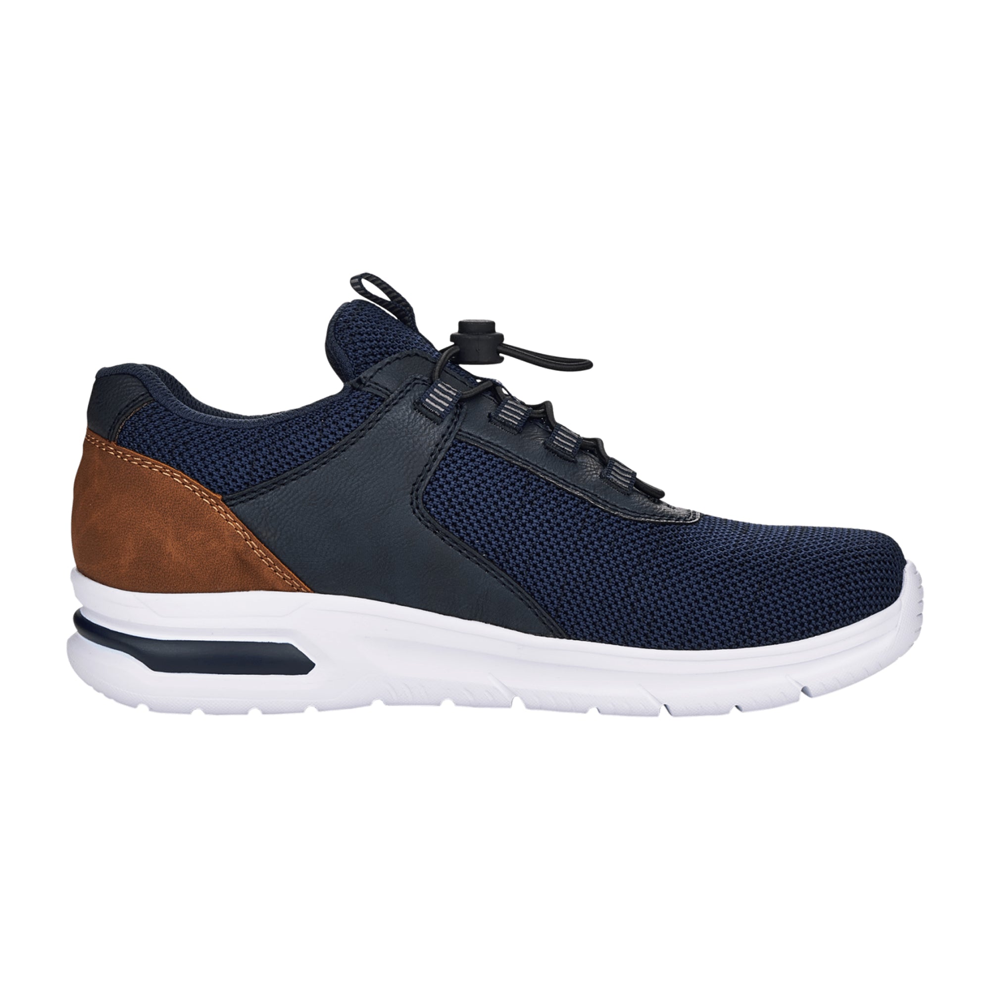 Rieker Men's Blue Slip-On Shoes with Comfort Fit and Flexible Sole