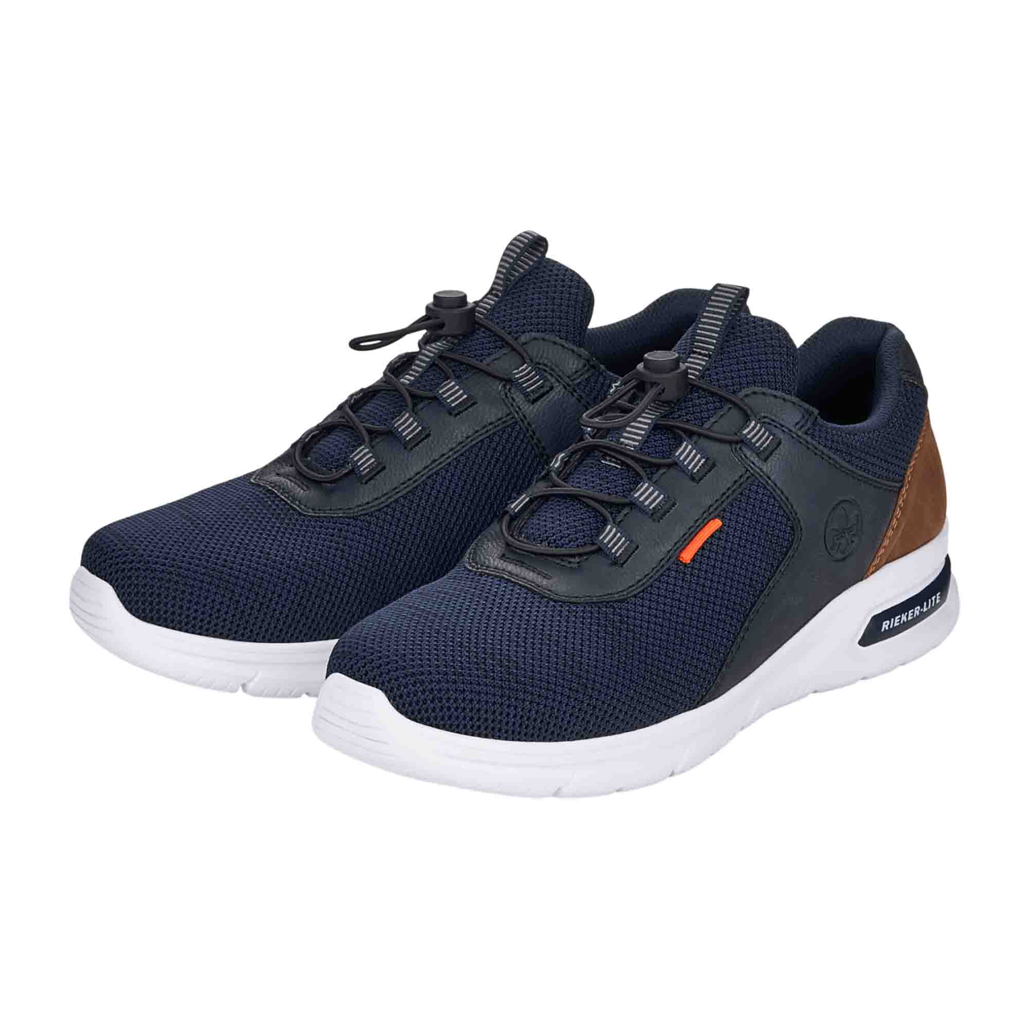 Rieker Men's Blue Slip-On Shoes with Comfort Fit and Flexible Sole