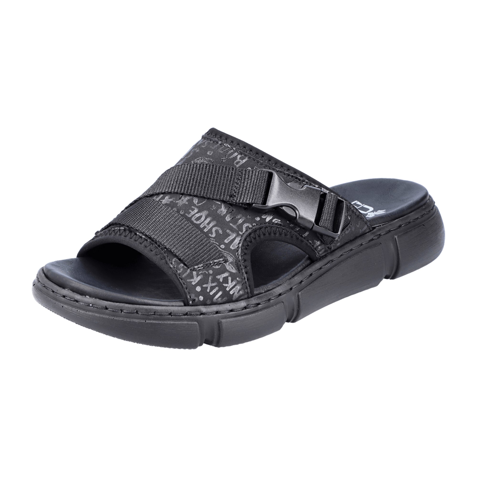 Rieker Damen Sandalen 68990-01 Schwarz Bequeme Freizeitschuhe für Damen