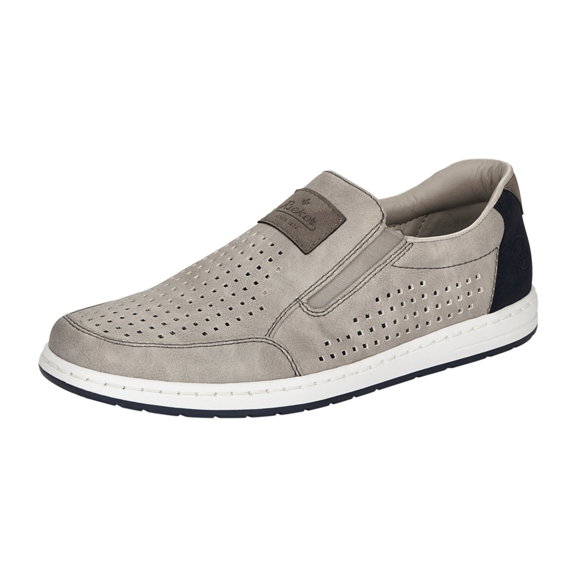 Rieker Grey Slip-On Shoes with Comfort Fit and Soft Sole for Men and Women