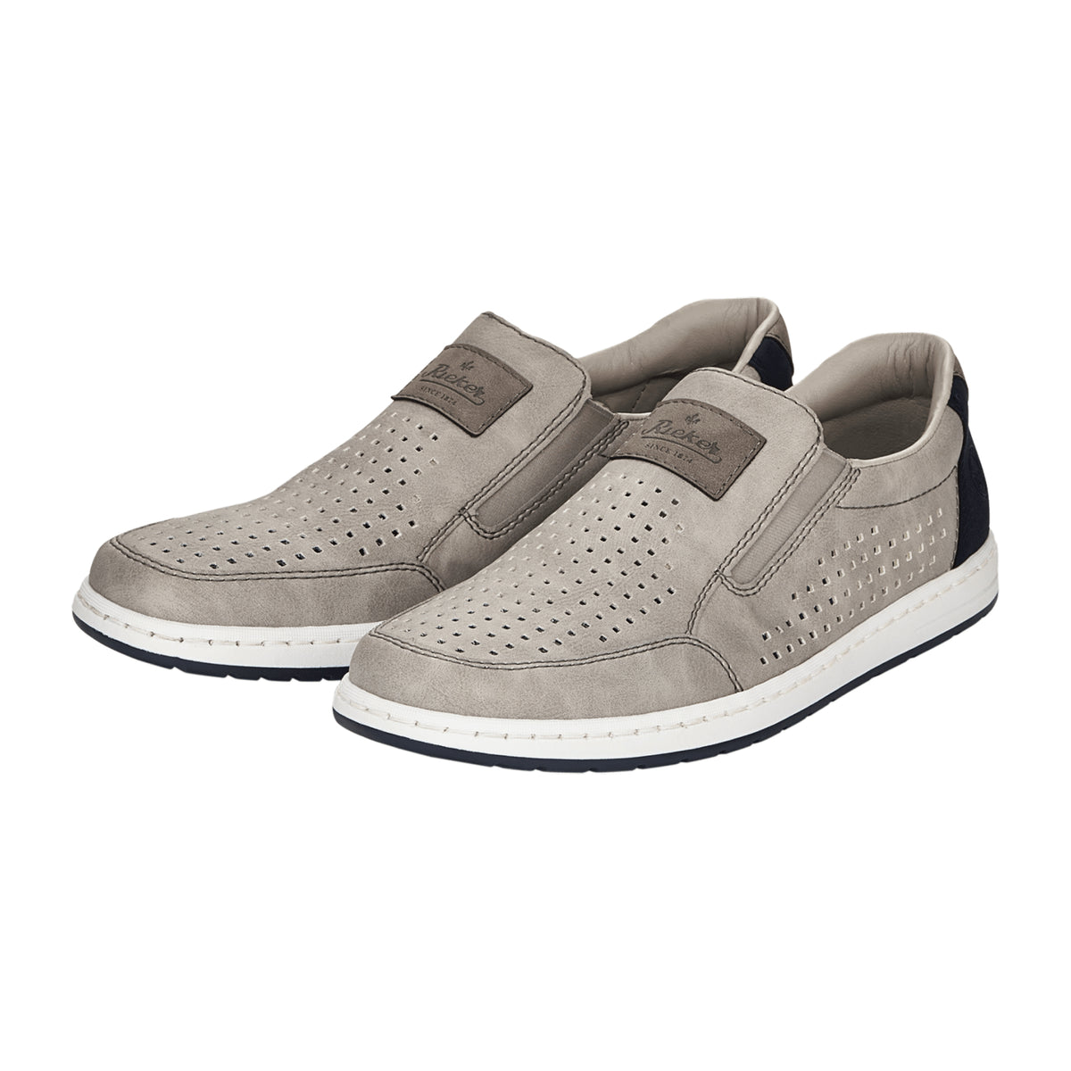Rieker Grey Slip-On Shoes with Comfort Fit and Soft Sole for Men and Women - Bartel-Shop