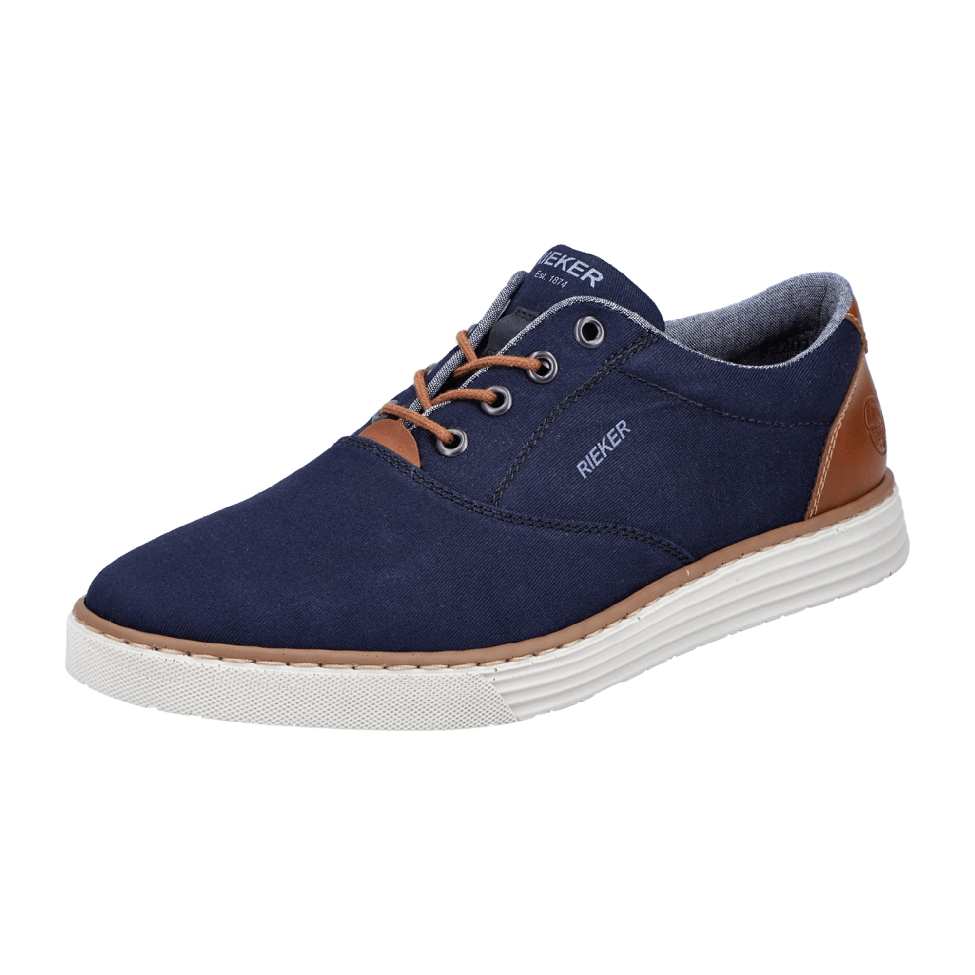 Rieker Men's Blue Lace-Up Shoes with Lightweight Shock Absorbing Sole