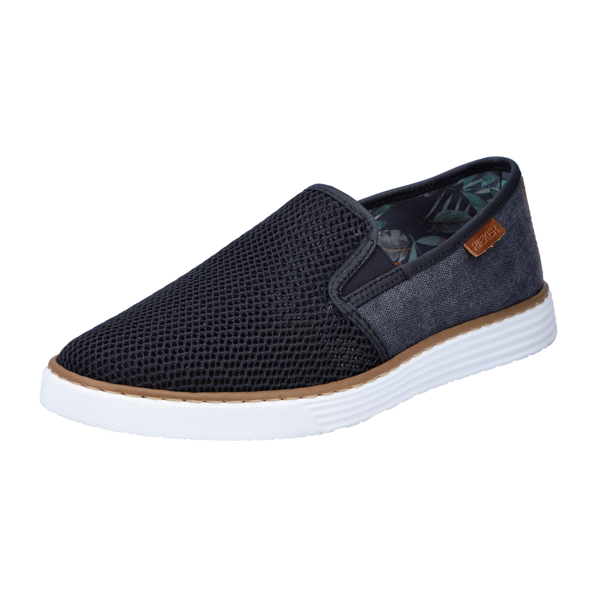 Rieker Men's Blue Slip-On Shoes Comfortable Lightweight Casual Footwear