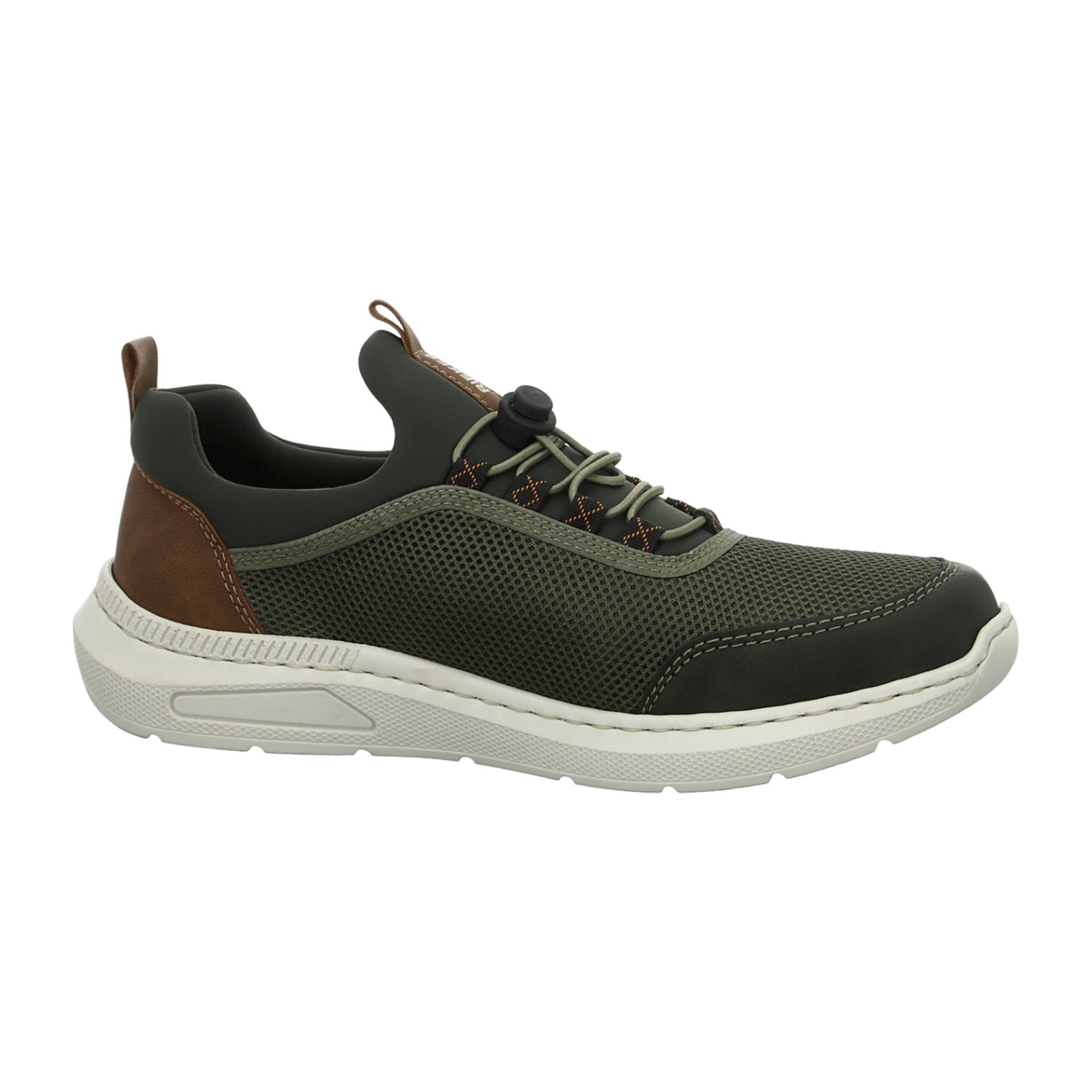 Rieker Men's Green Athletic Lace-Up Shoes with Comfort and Lightweight Sole