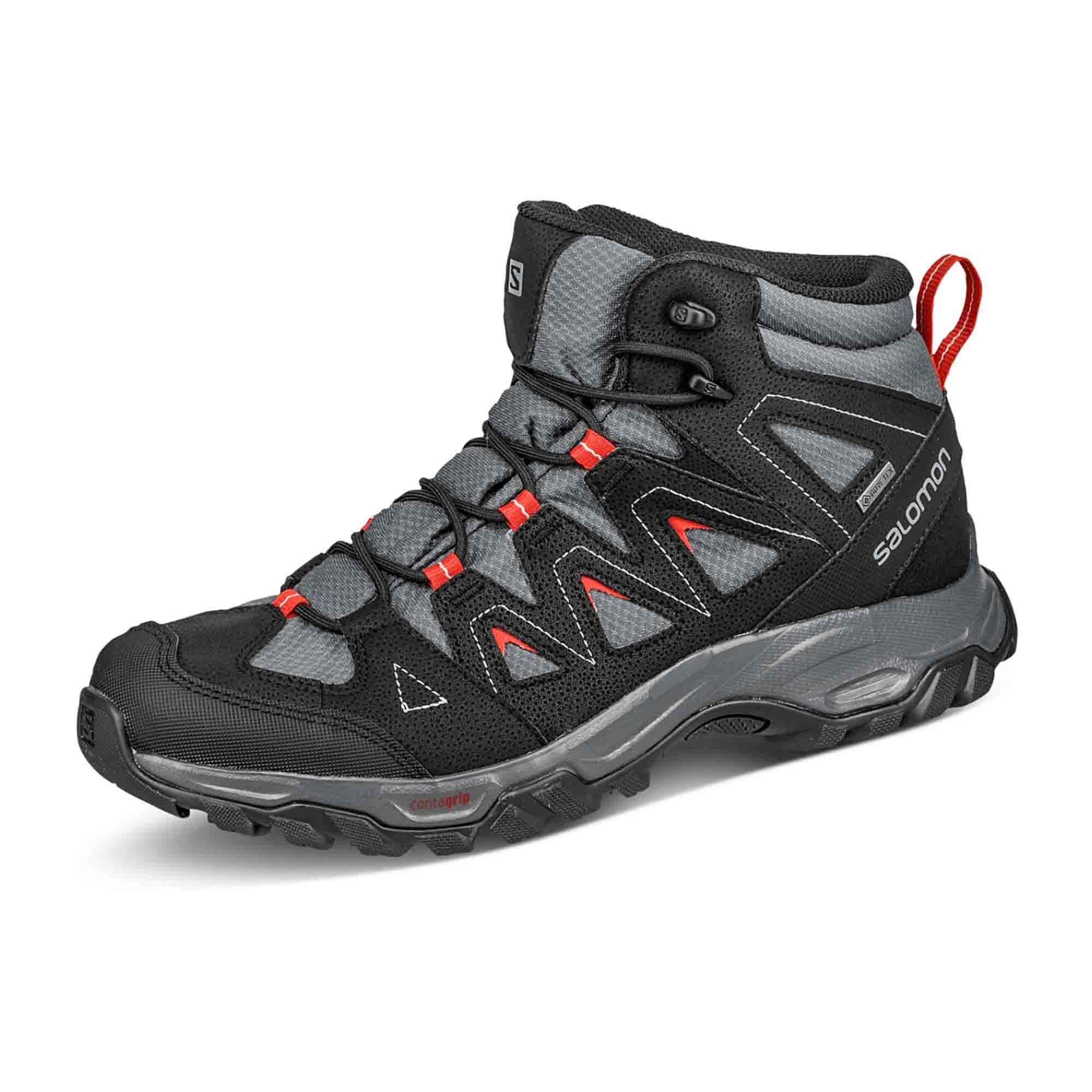 Salomon shoes LYNGEN MID GTX Ebony/Bl for men, black