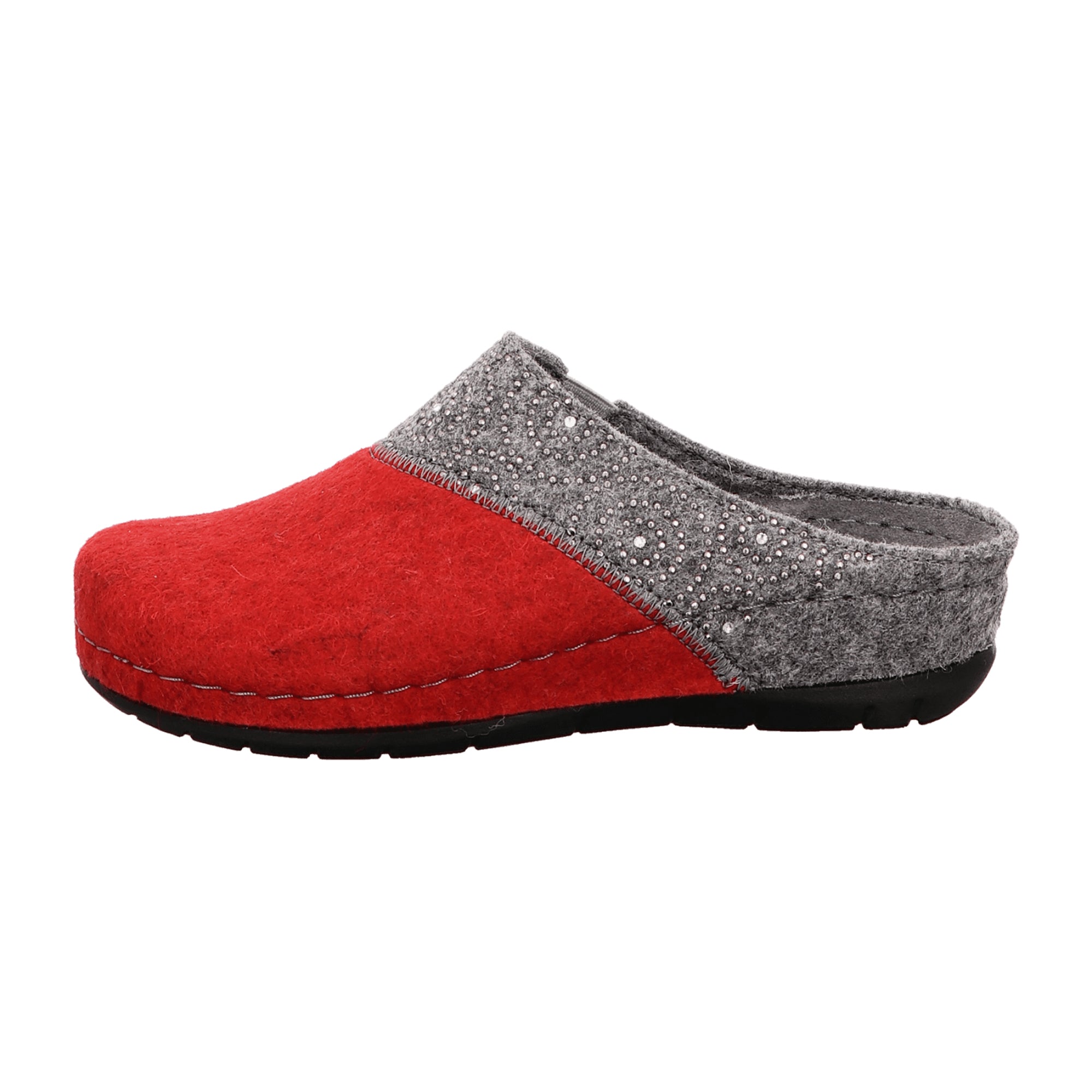 Rohde Rodigo Red Women's Slip-On Shoes with Wedge Heel Warm Lined