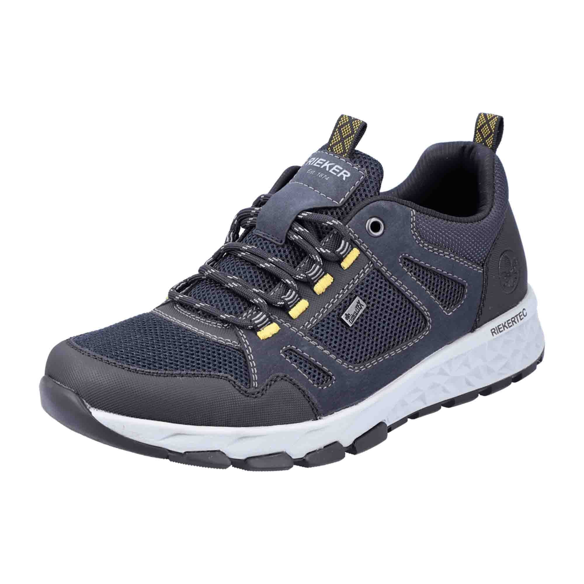 Rieker Men's Blue Comfort Lace-Up Shoes B672014 B67 Water Resistant Synthetic