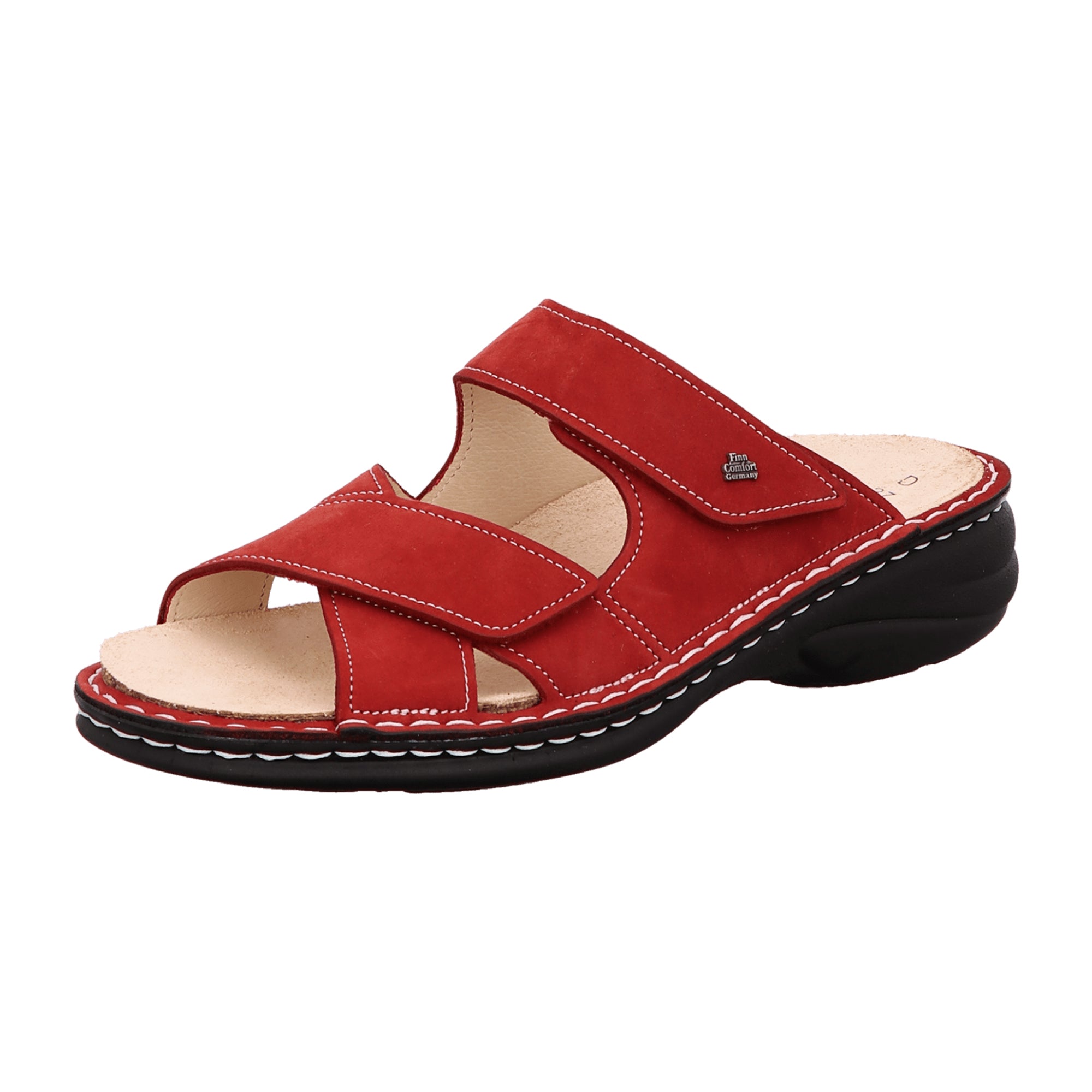 Finn Comfort Melrose Women's Comfort Shoes, Stylish Red Leather