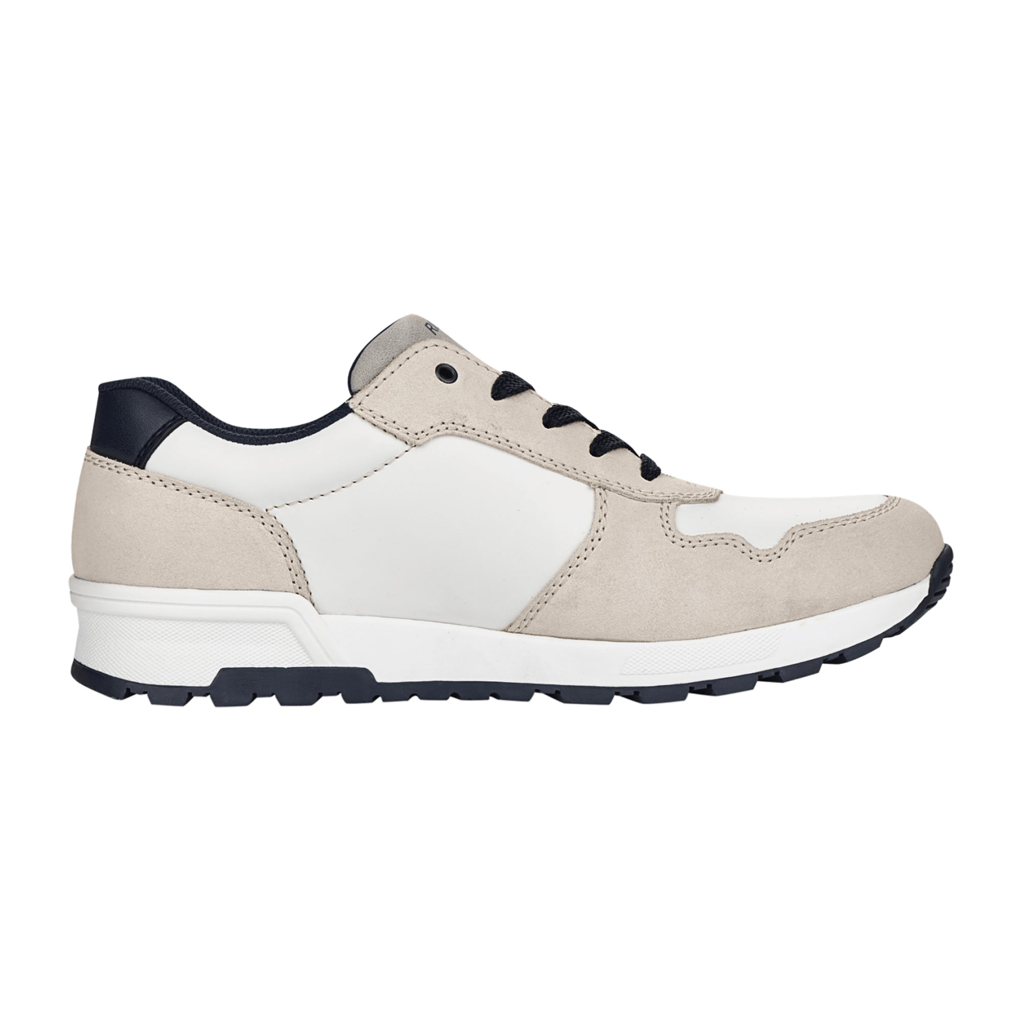 Rieker Men's White Lace-Up Sneakers Comfortable Leather Casual Shoes Online