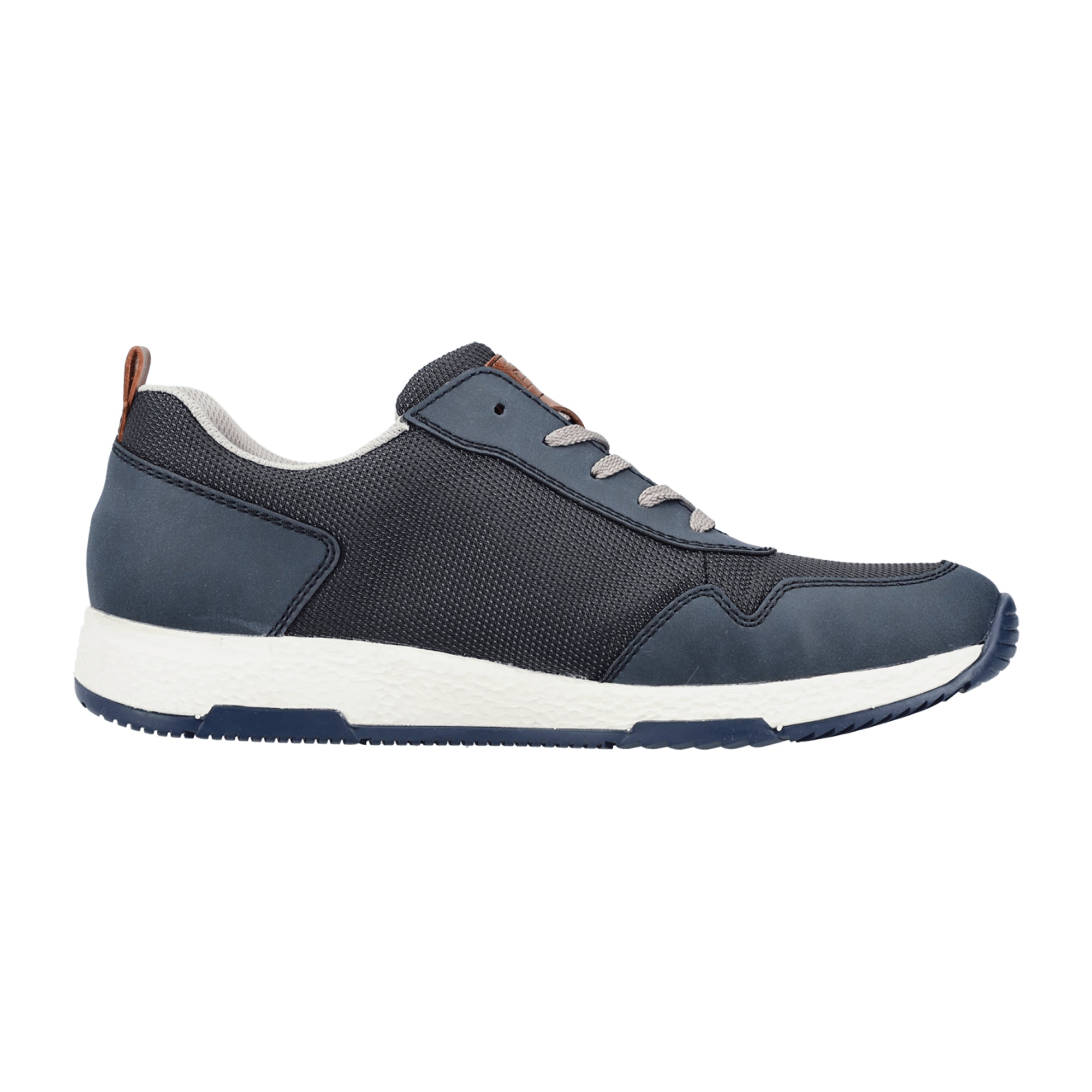 Rieker Men's Blue Casual Lace-Up Shoes B3412-14 Synthetic Textile Lined