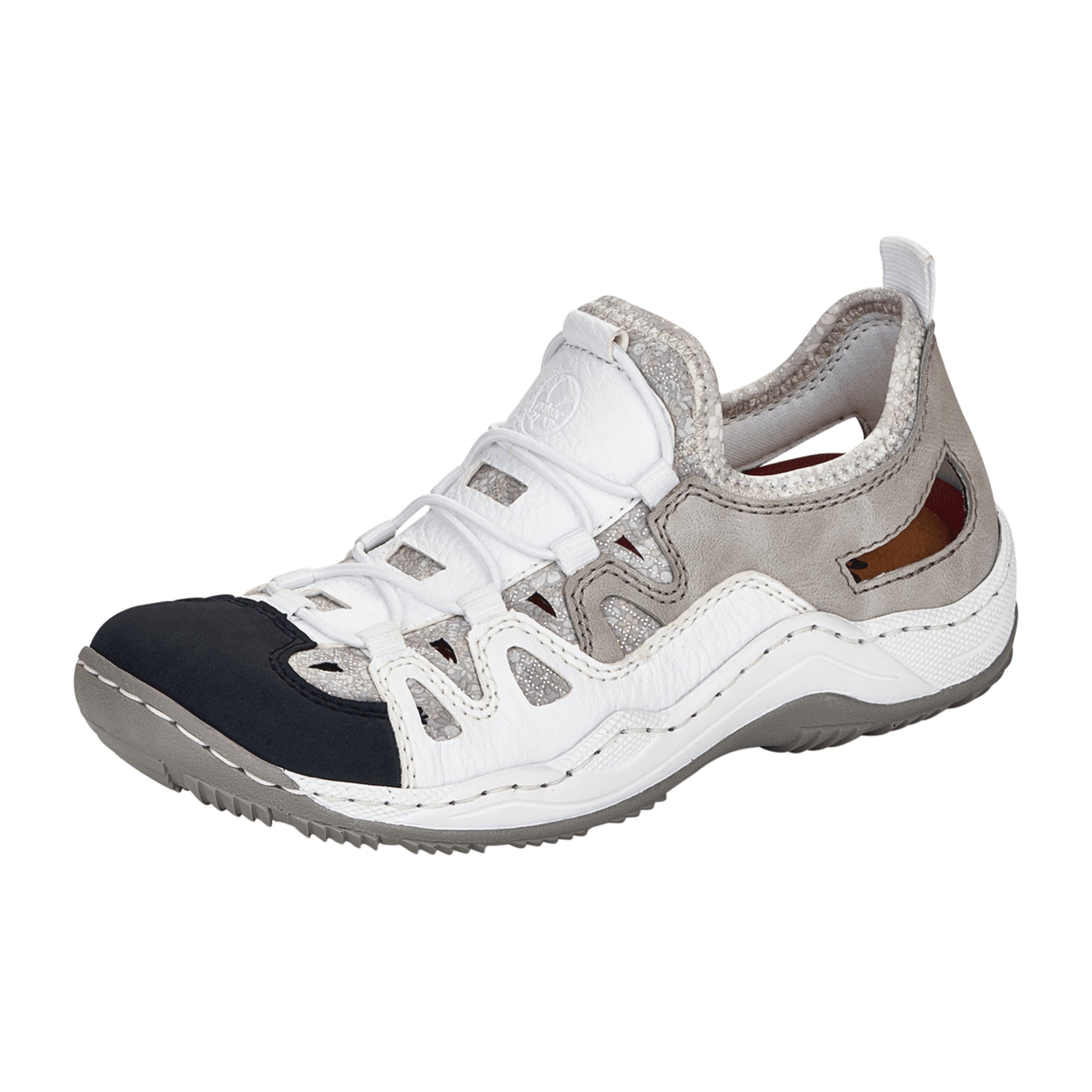 Rieker Antistress White Women's Slip-On Shoes with Removable Insole