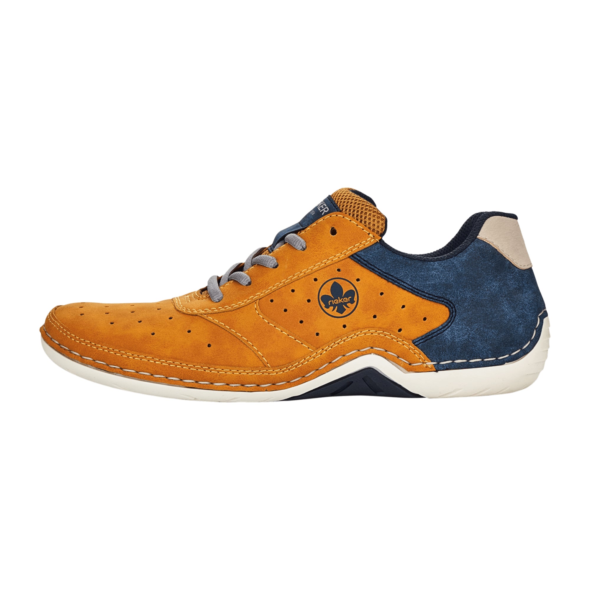 Rieker Yellow Lace-Up Shoes Sporty Sole Comfortable Synthetic Leather Sneakers - Bartel-Shop