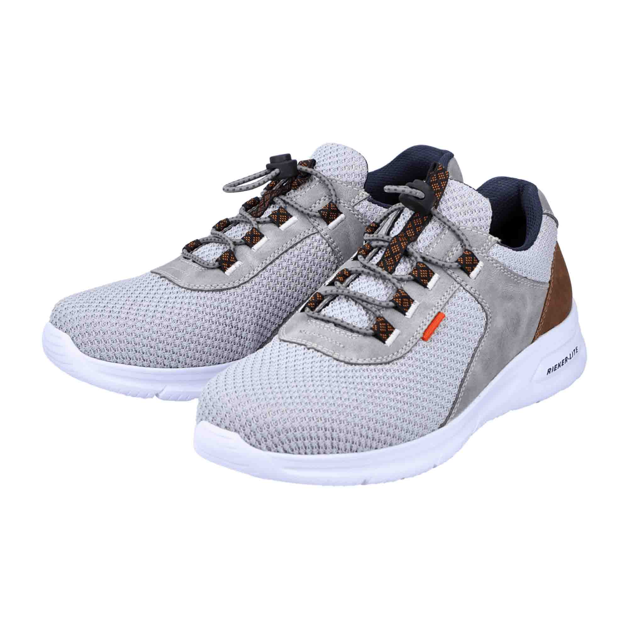 Rieker Beige Men's Slip-On Shoes with Elastic Entry and Antistress Comfort