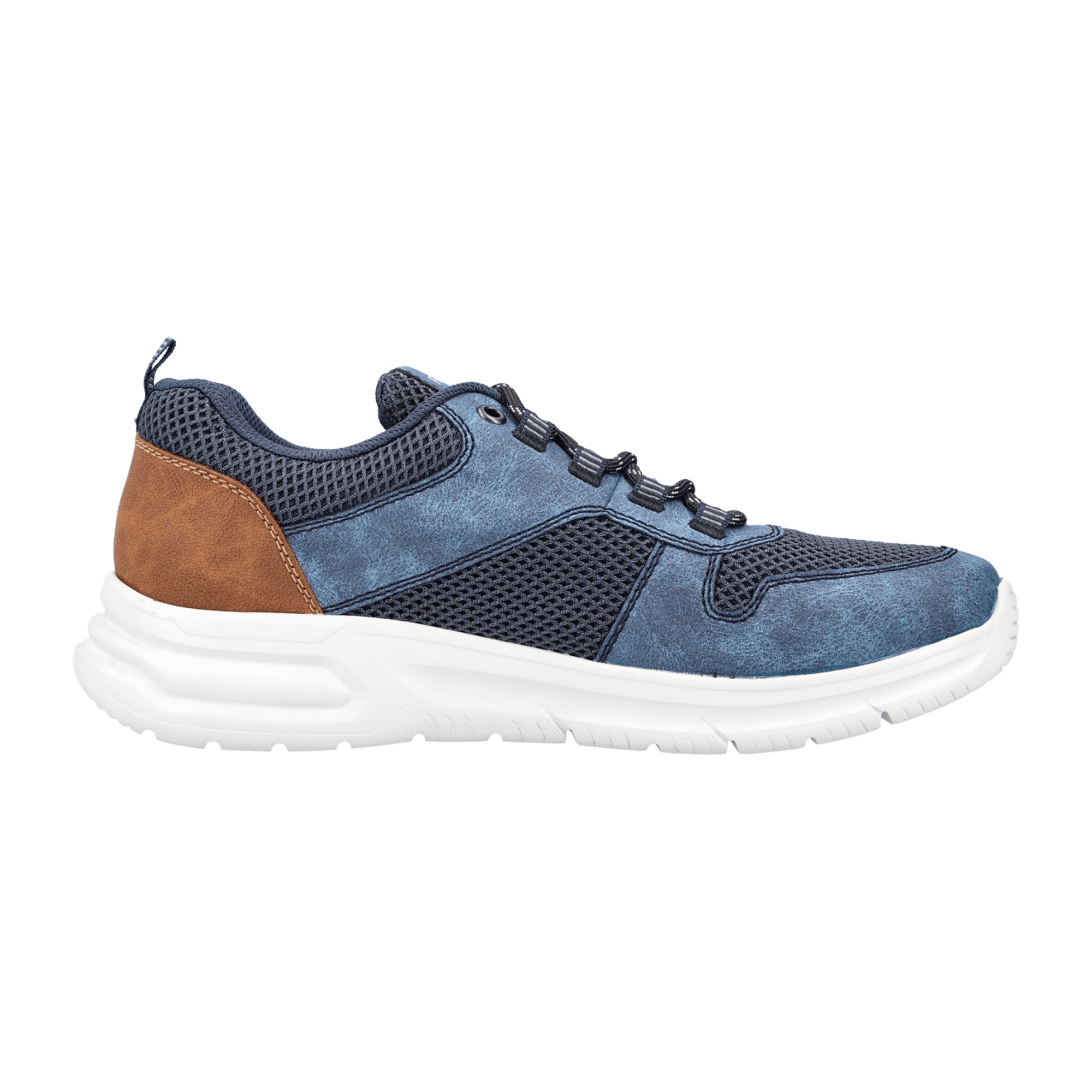 Rieker Men's Blue Lace-Up Shoes Comfortable Lightweight Sneakers