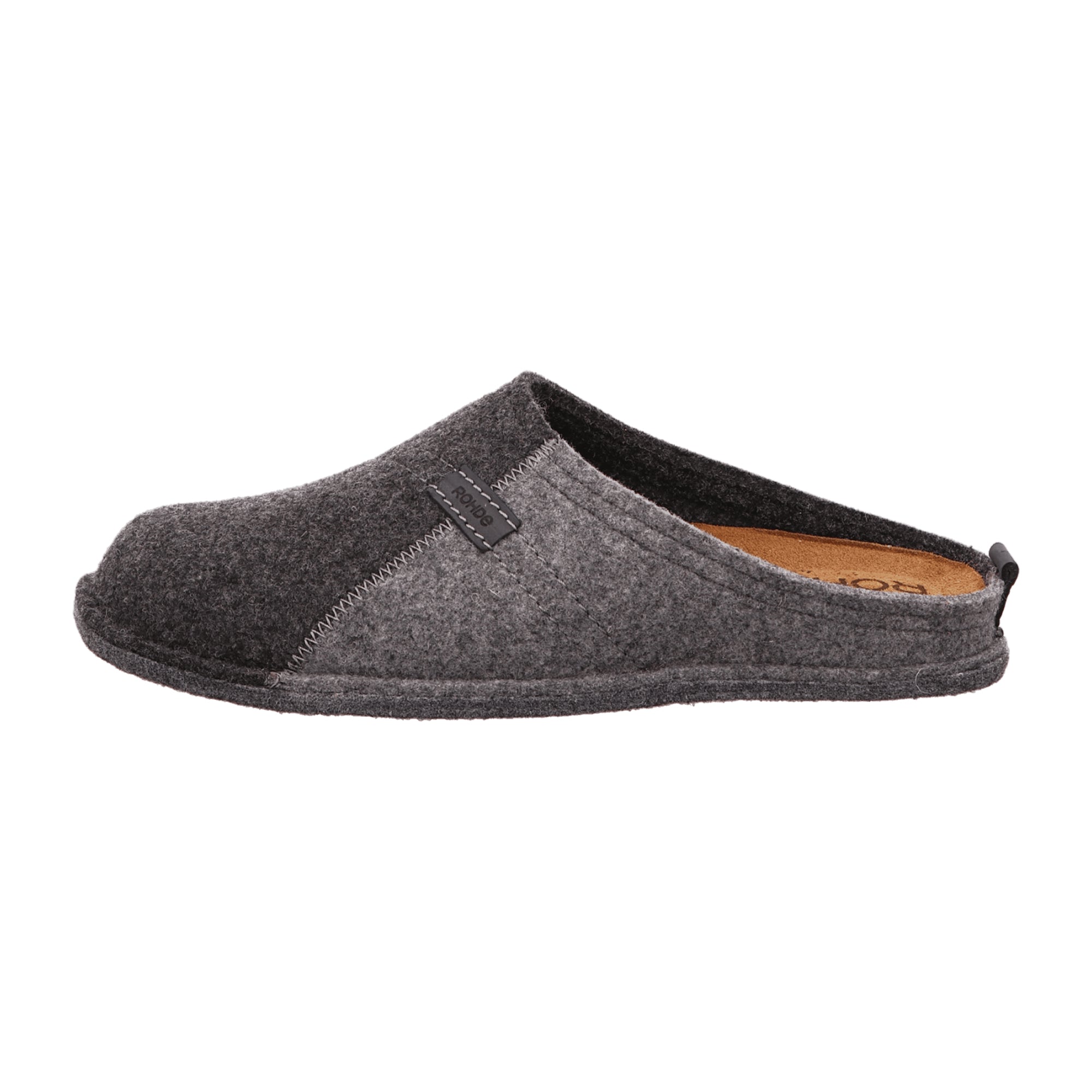 Rohde Lucca-H Men's Slip-On Shoes Gray Textile Removable Insole Winter