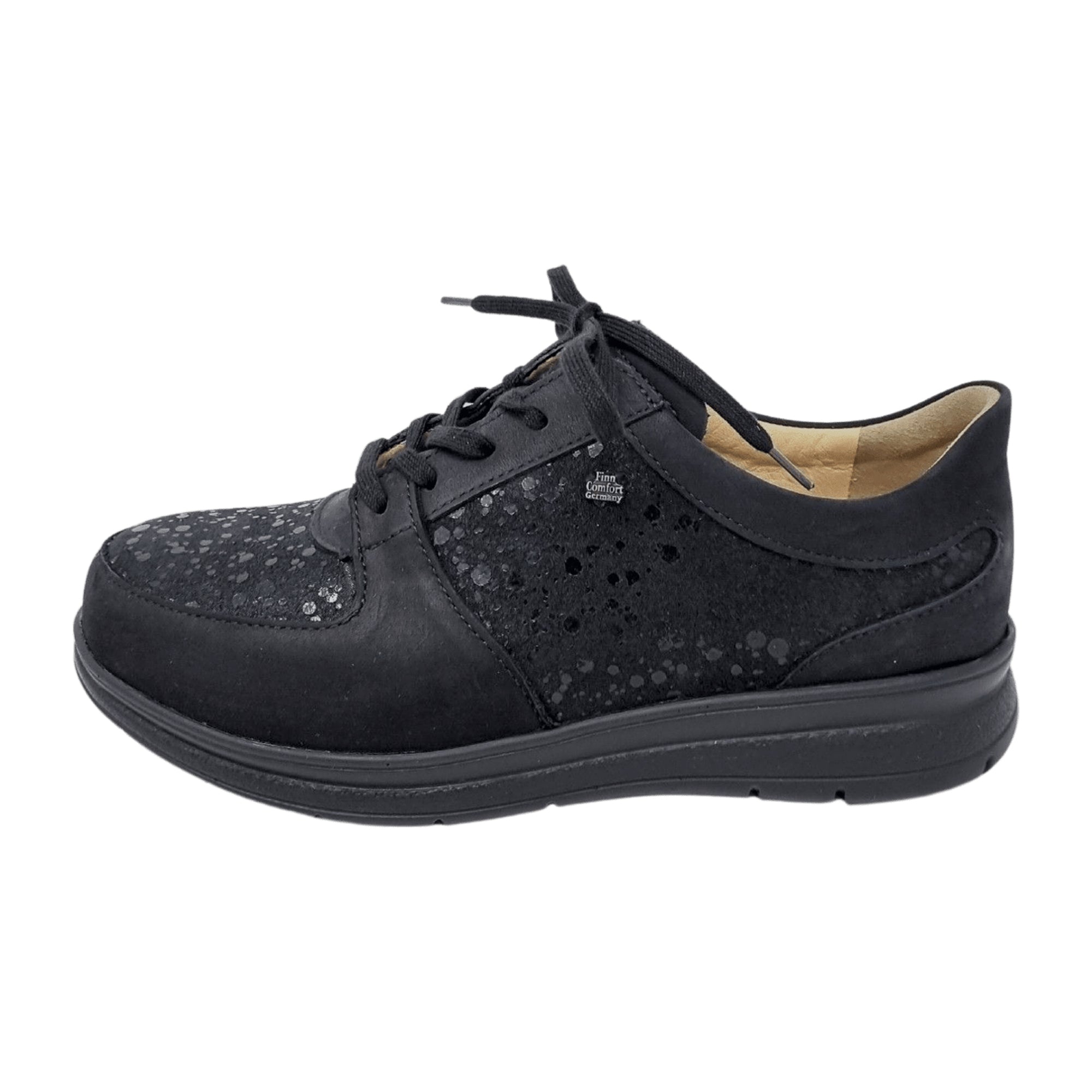 Finn Comfort Royan Women's Comfortable Black Leather Shoes