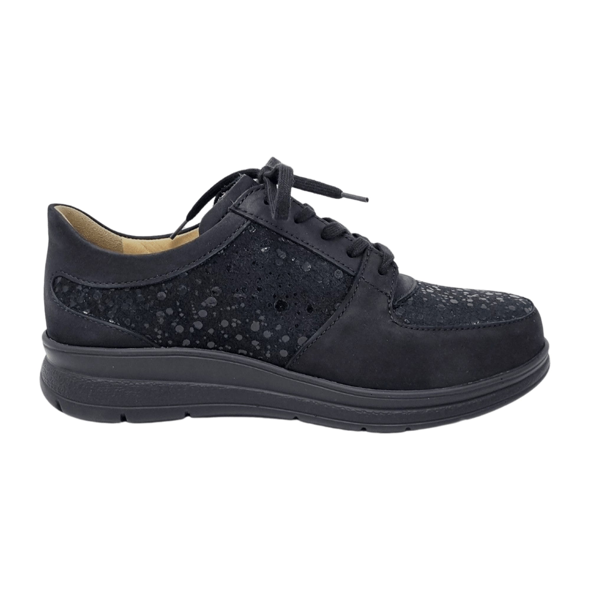 Finn Comfort Royan Women's Comfortable Black Leather Shoes