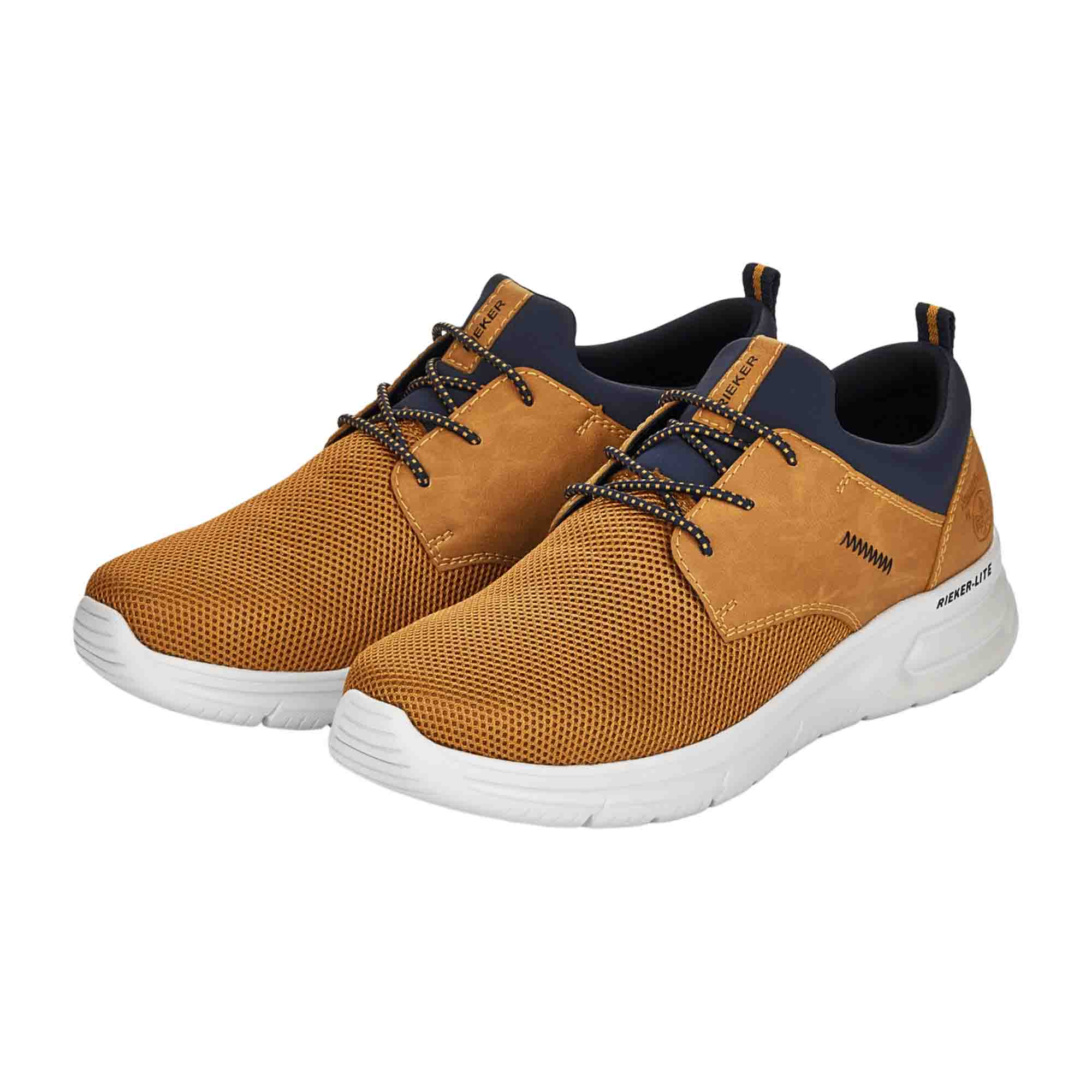 Rieker Men's Brown Slip-On Shoes with Comfortable Elastic and Lightweight Sole