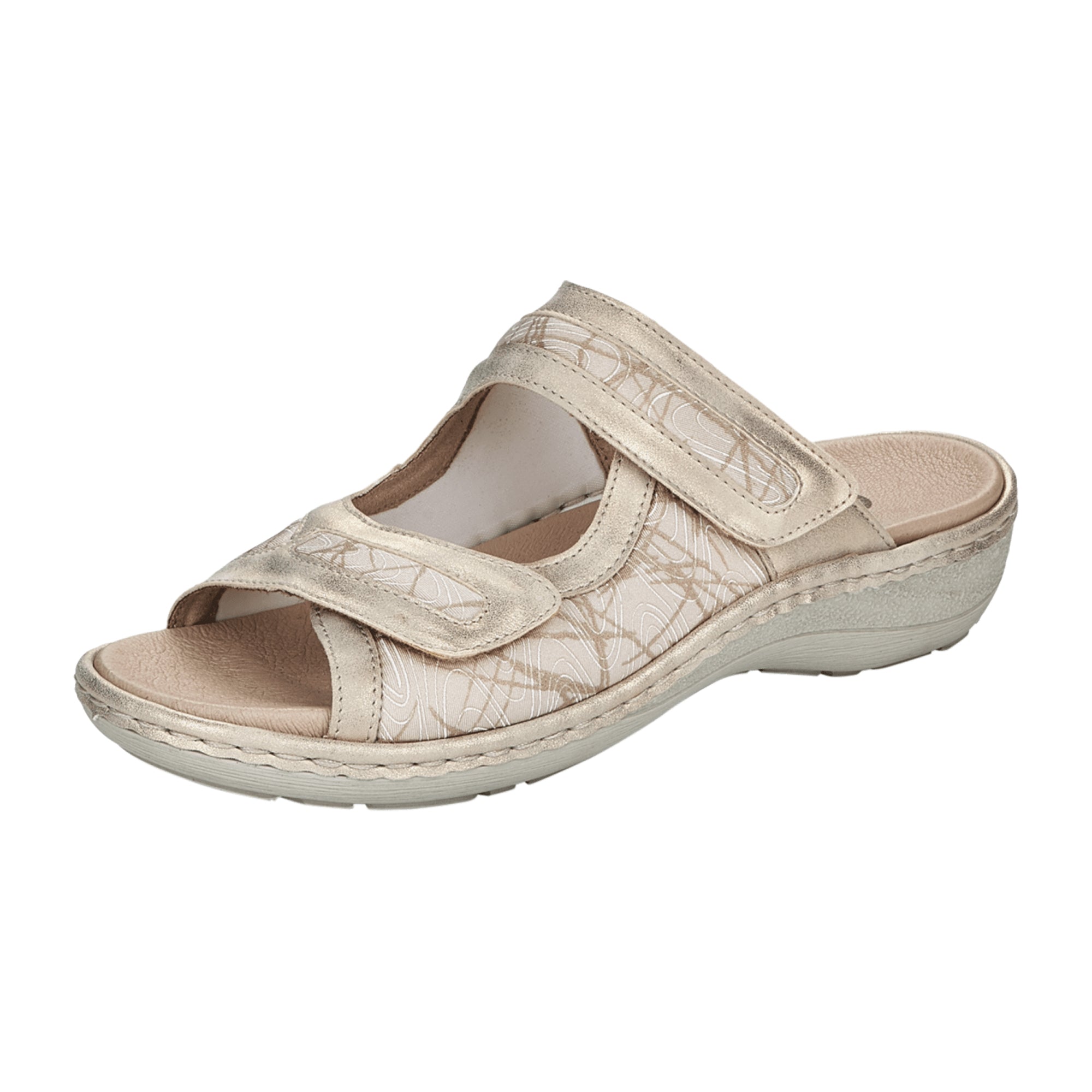 Remonte Comfortable Beige Slip-On Sandals for Women